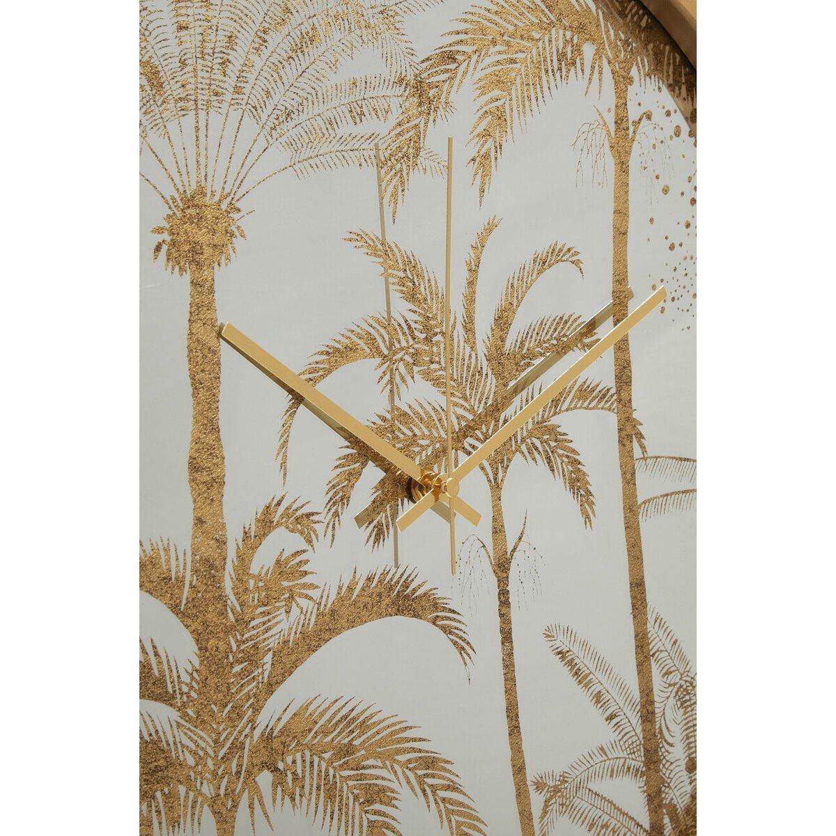Gold - Premier Housewares - Celina 45cm Dia Botanical Wall Clock - 3
