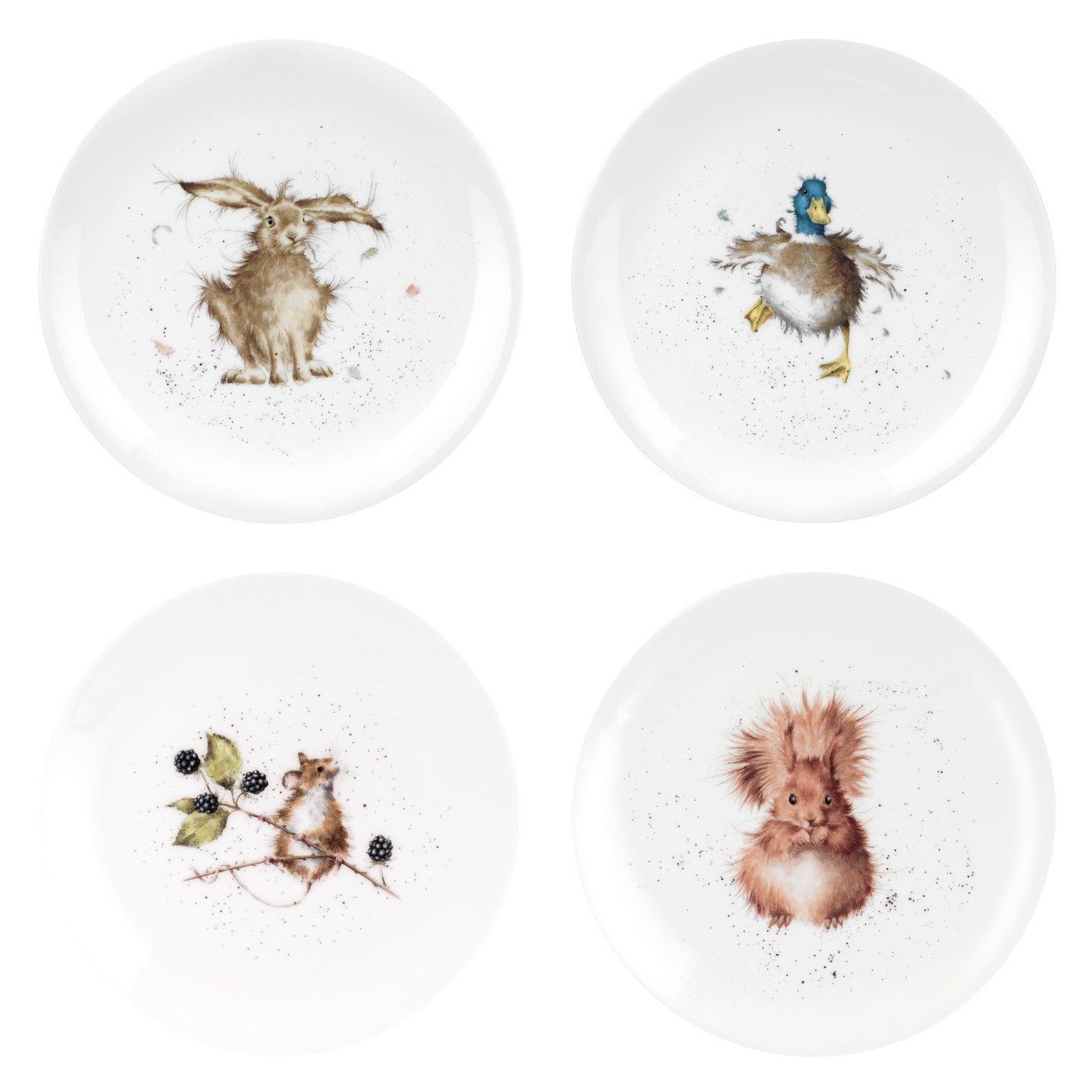 Royal Worcester Wrendale  Wrendale Designs Coupe Plates 20Cm - White