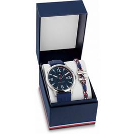 Tommy Hilfiger Mens Tommy Hilfiger Blue Watch Bracelet Gift Set