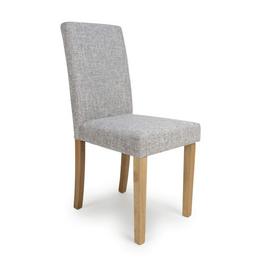 Shankar Set of 2 Finley Linen Effect Grey Dining Chairs