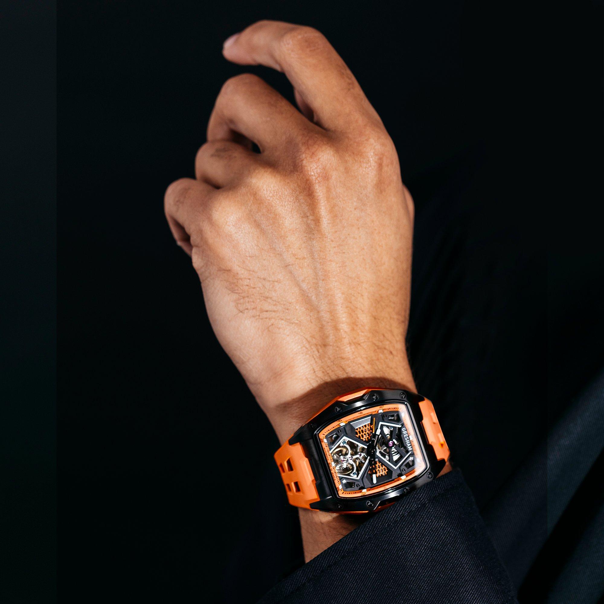 Orange - Gresham - Gresham Genesis G1 Special Edition Automatic - 3