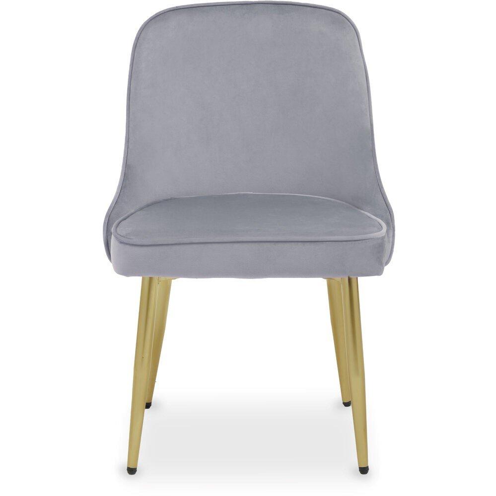 Interiors By Premier  Demi Velvet Dining Chair Grey