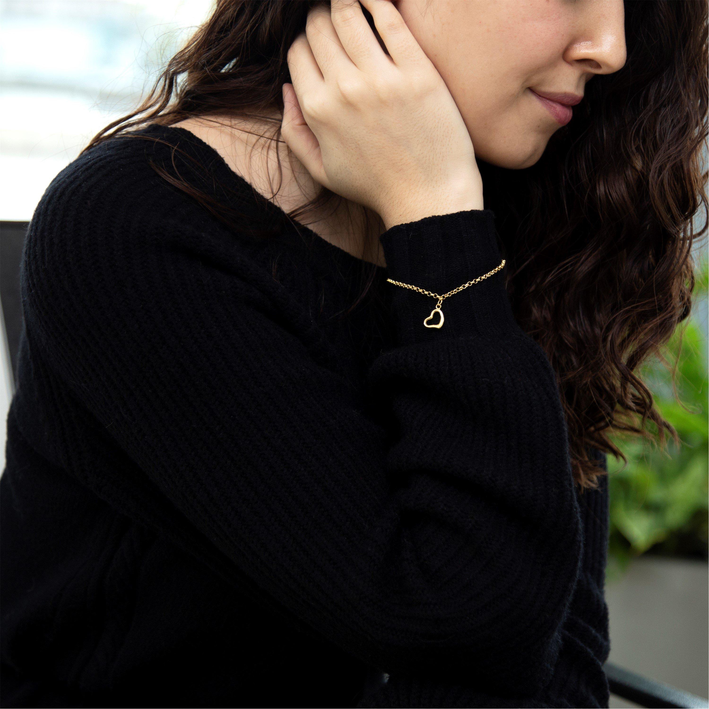 Gold - Be You - 9ct Gold Heart Charm Bracelet - 2