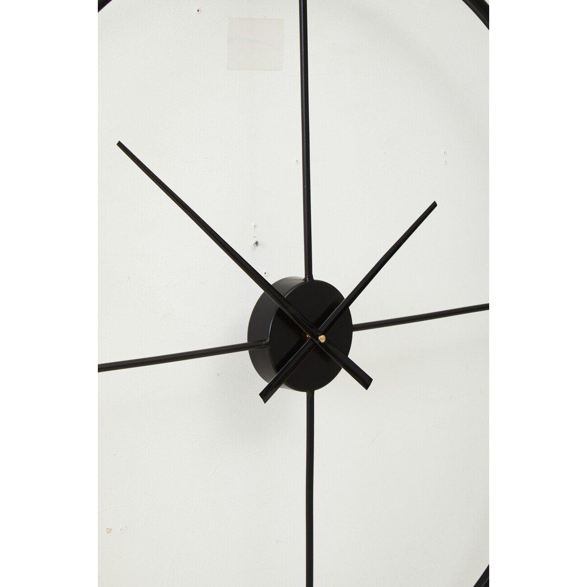Black - Premier Housewares - Trinity 105cm Dia Black Finish Wall Clock - 3
