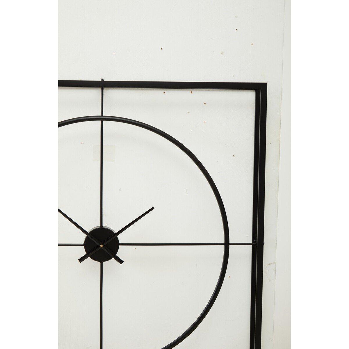 Black - Premier Housewares - Trinity 105cm Dia Black Finish Wall Clock - 4