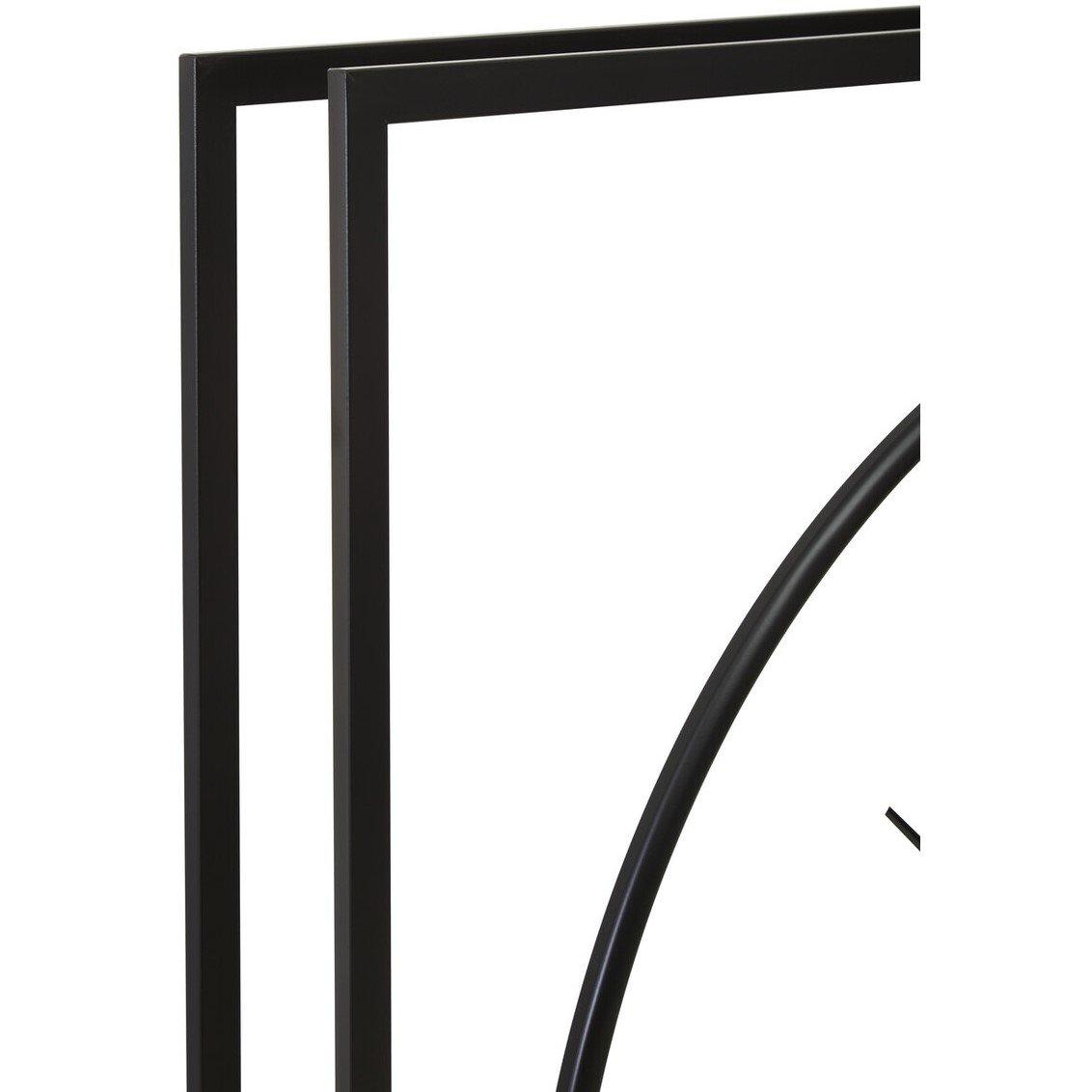 Black - Premier Housewares - Trinity 105cm Dia Black Finish Wall Clock - 7