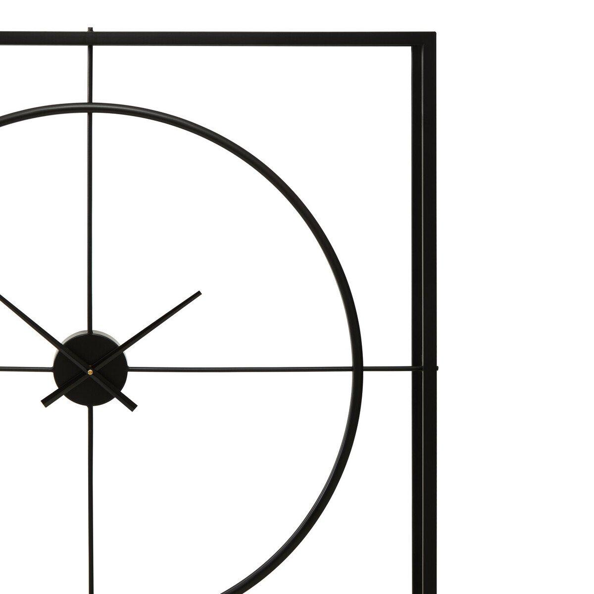 Black - Premier Housewares - Trinity 105cm Dia Black Finish Wall Clock - 8