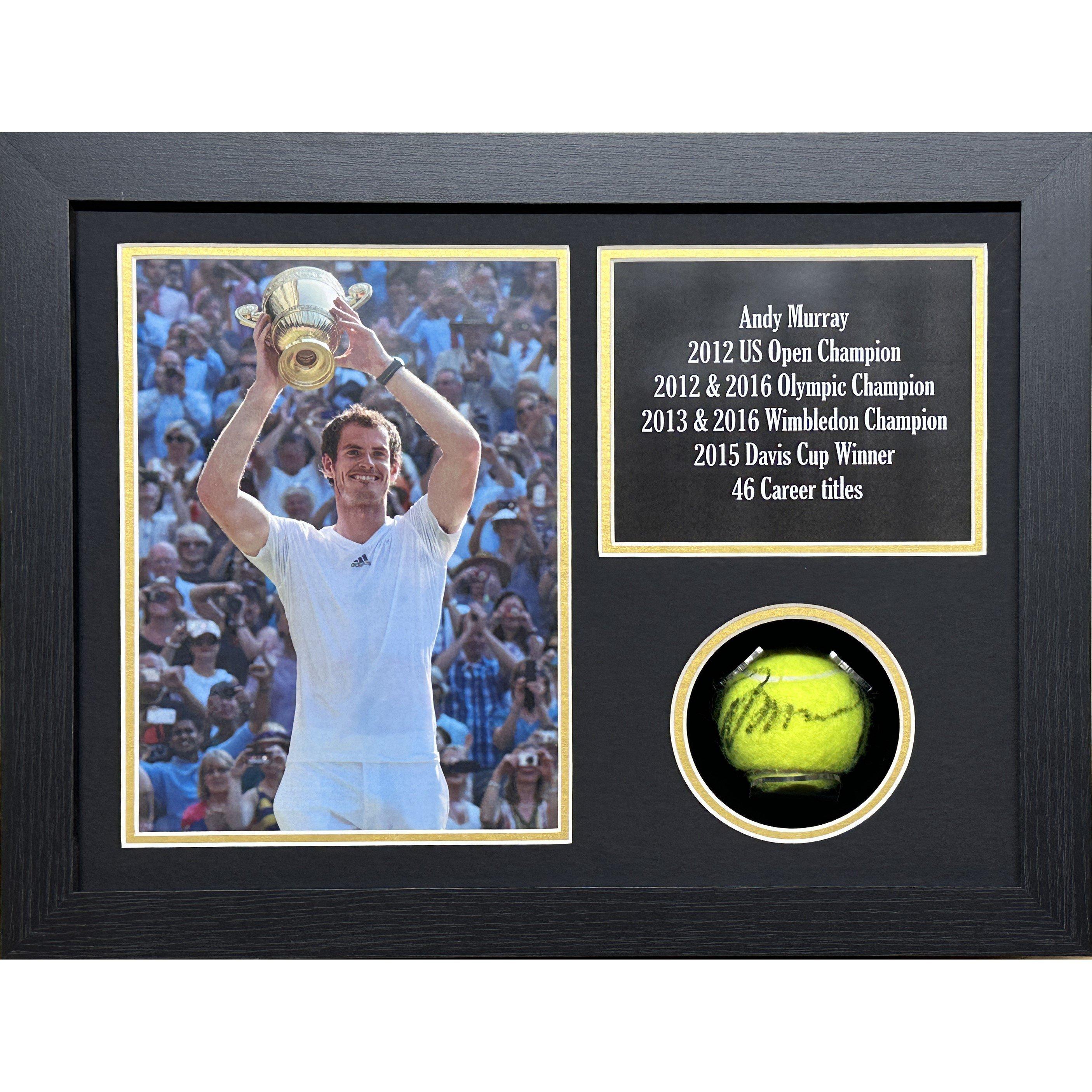 Yellow - AllStarSignings Ltd - Andy Murray signed & framed Head tennis ball - 1
