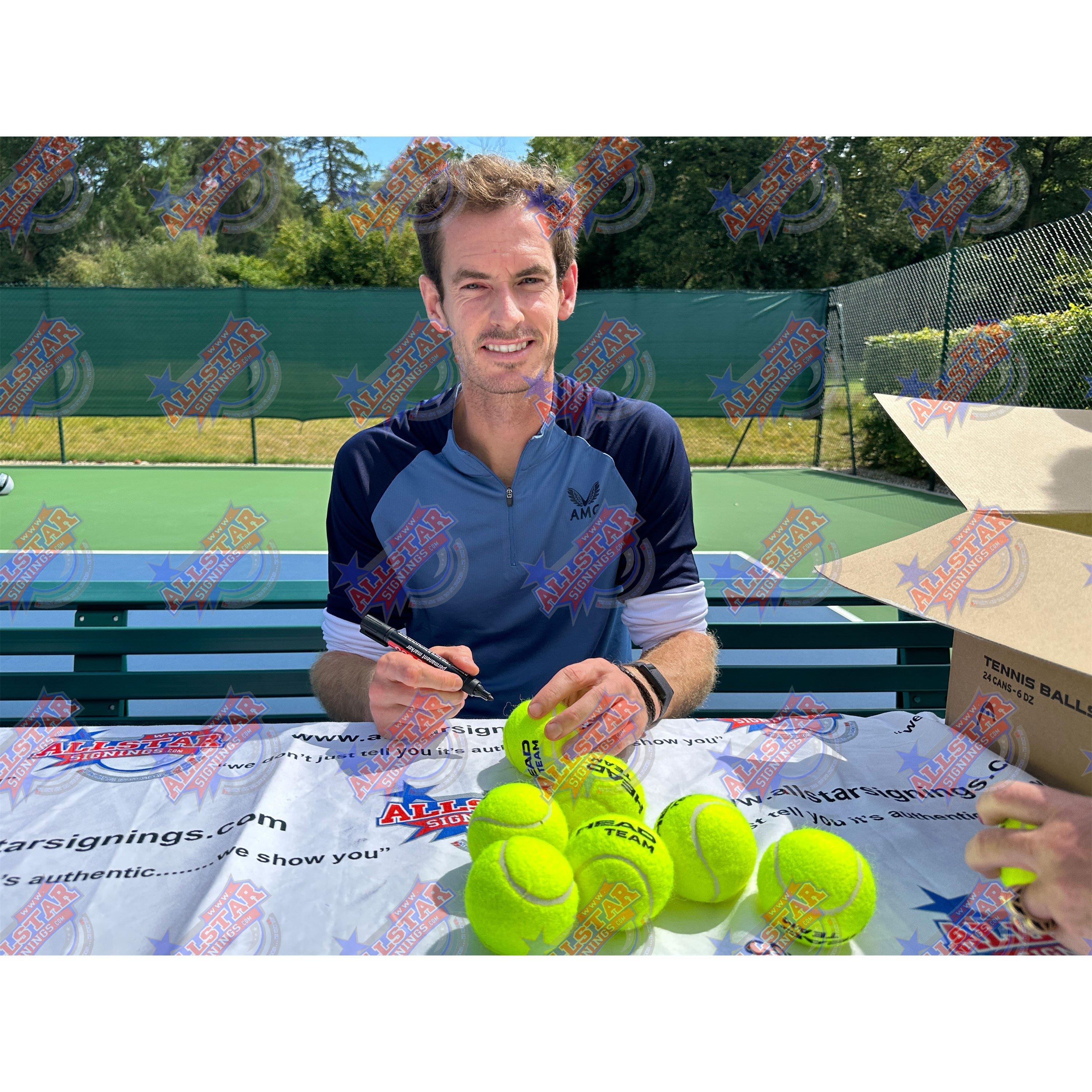 Yellow - AllStarSignings Ltd - Andy Murray signed & framed Head tennis ball - 2