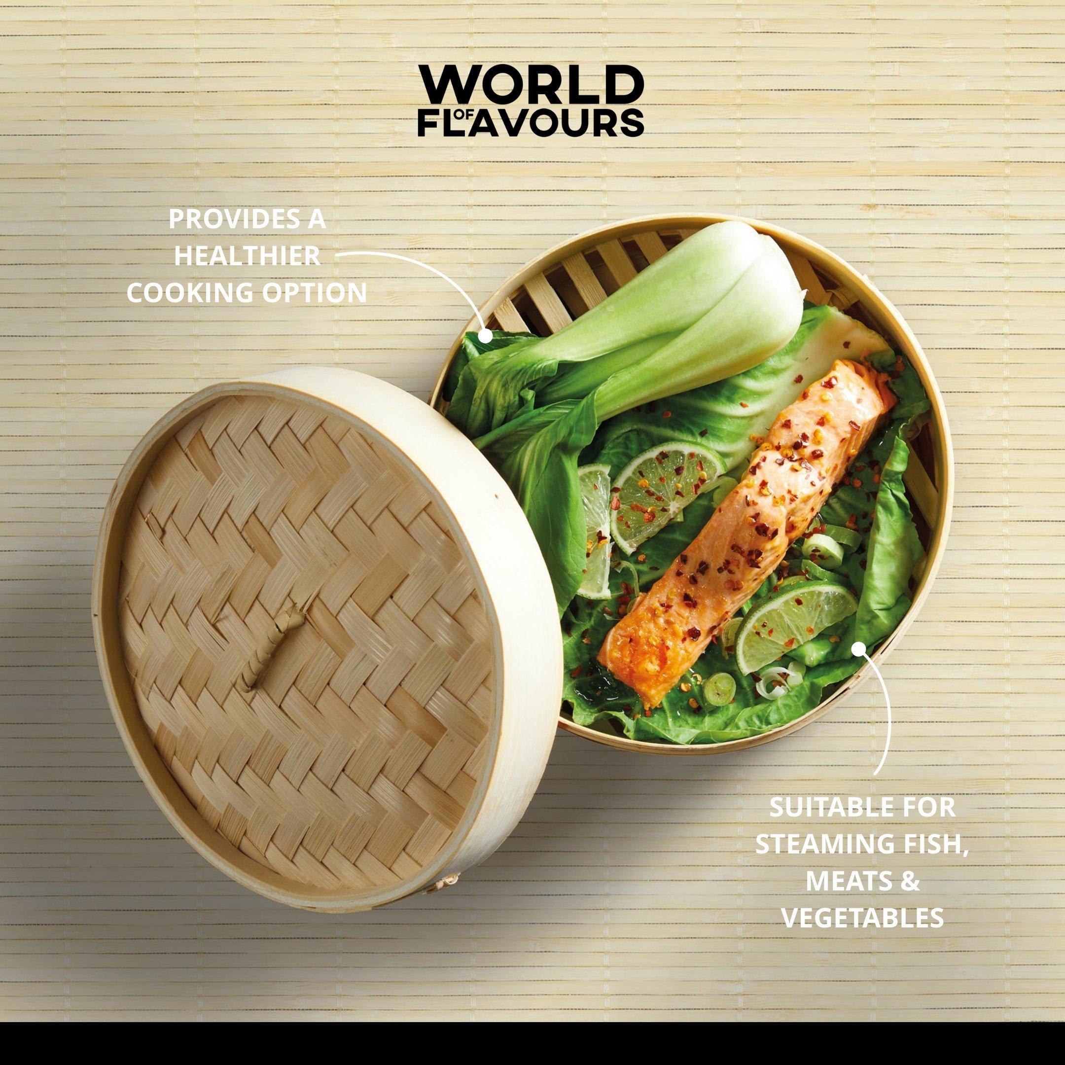 Assorted - KitchenCraft - KitchenCraft Two Tier Bamboo Steamer and Lid - 3