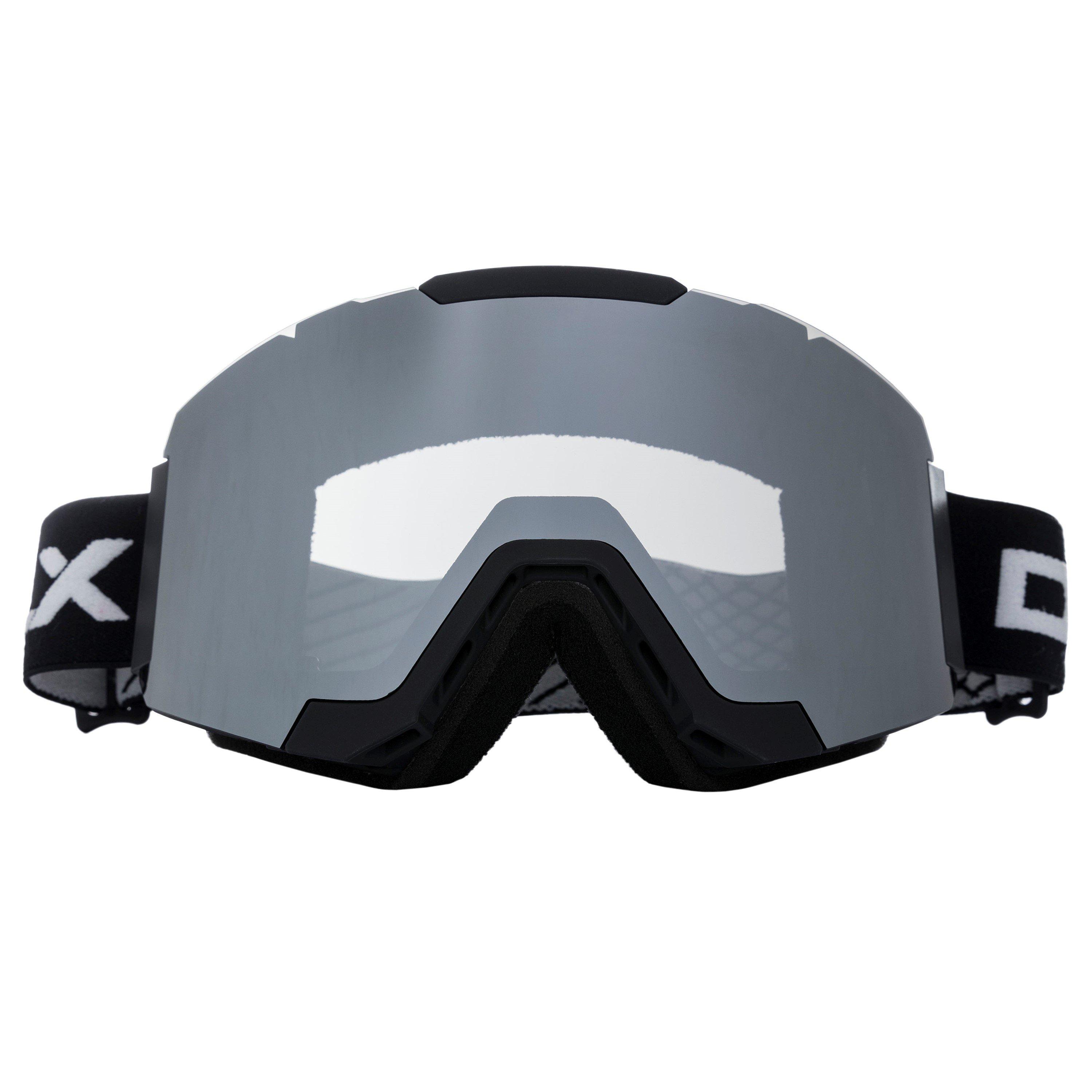Dlx  Adults Magnetic Ski Goggle - Black X Black X