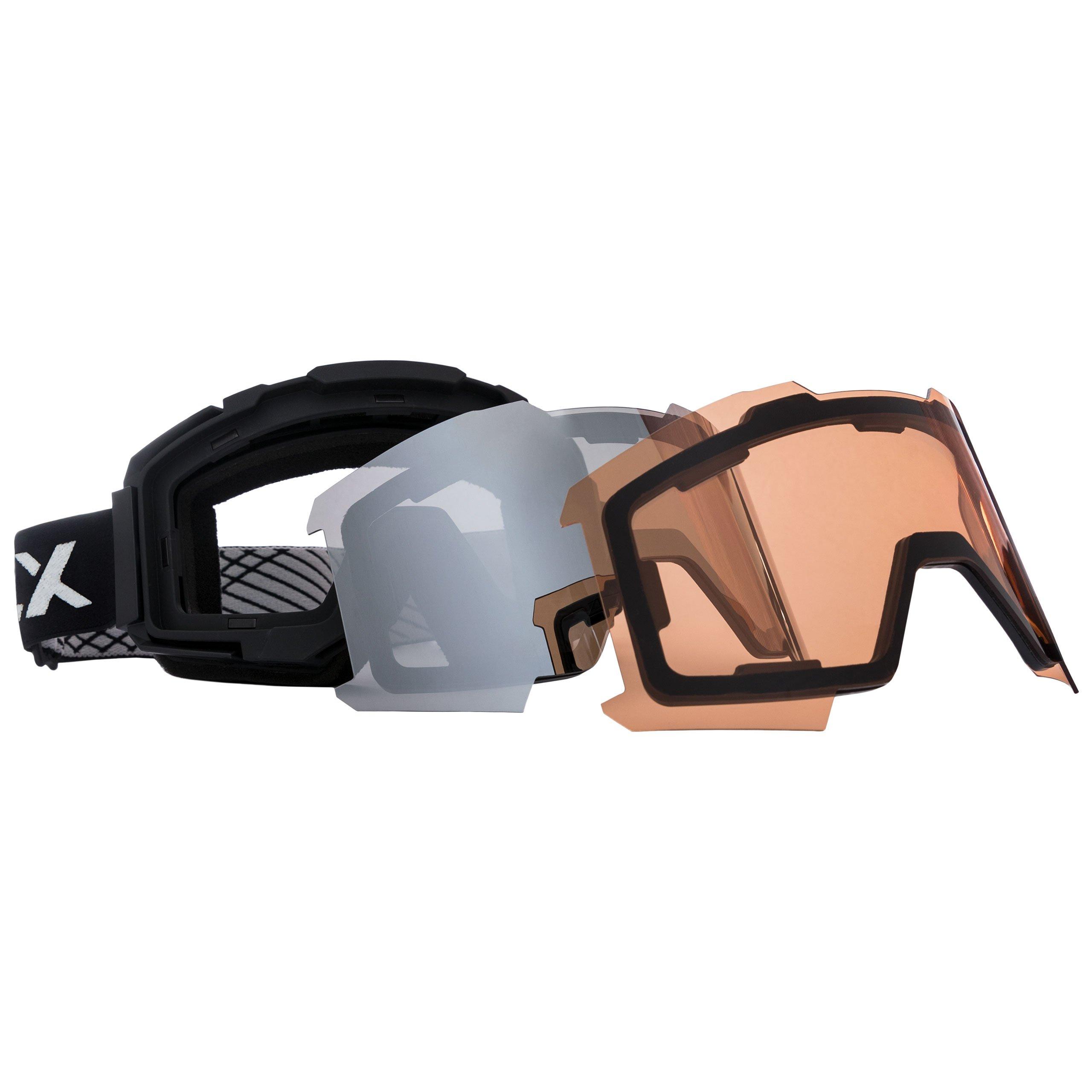 Black  X - DLX - Adults Magnetic Ski Goggle - 2