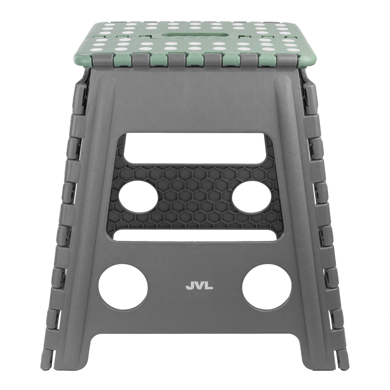 Grey - JVL - JVL Folding Step Stool Set - Small and Large - Grey - 3