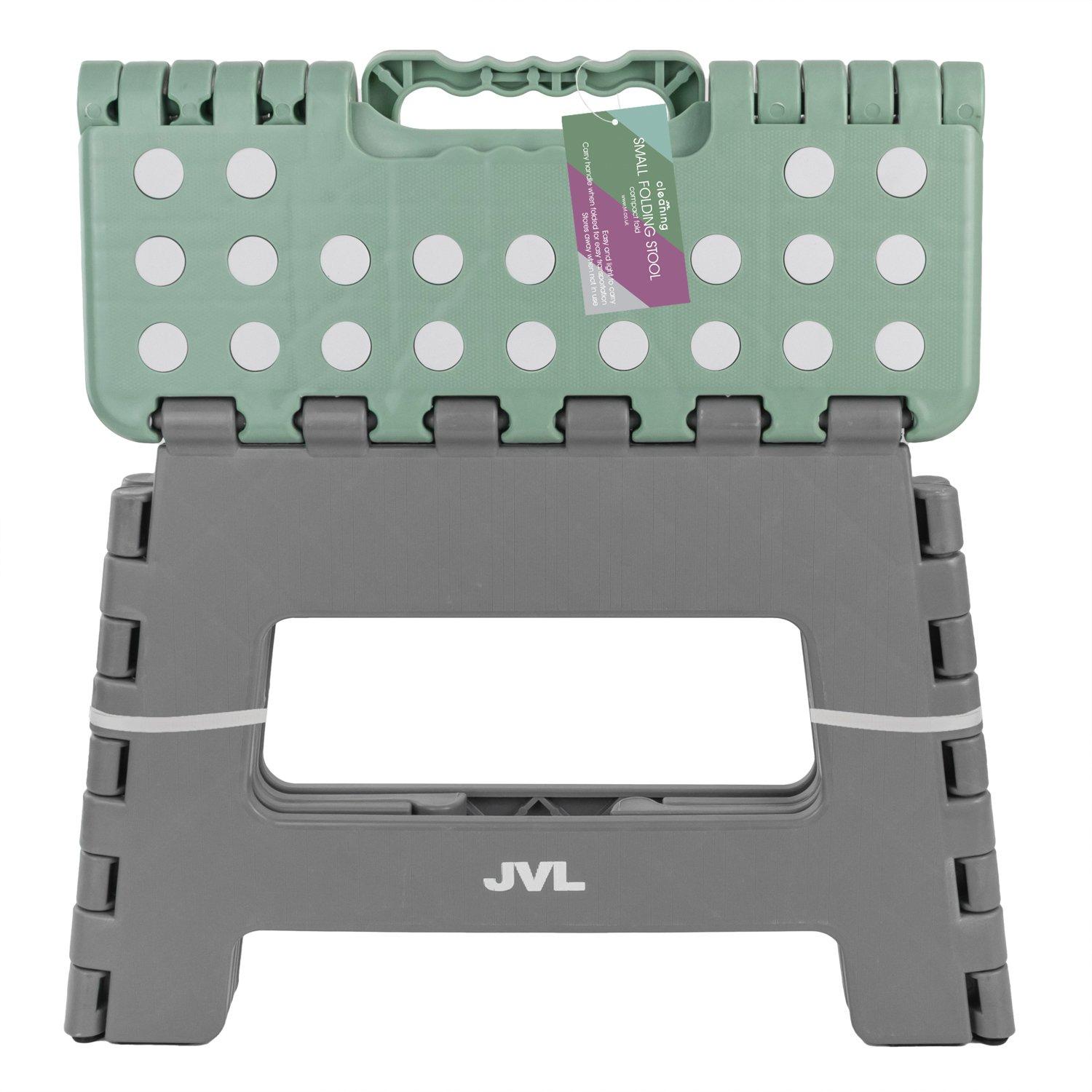 Grey - JVL - JVL Folding Step Stool Set - Small and Large - Grey - 6