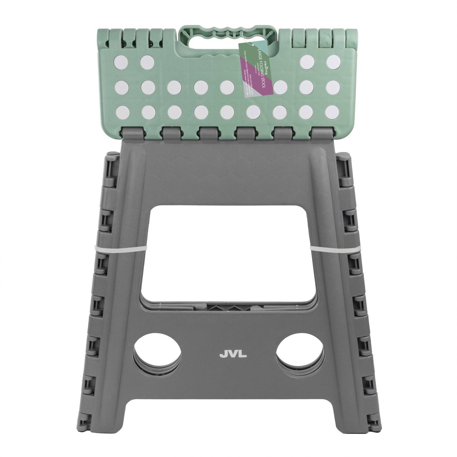 Grey - JVL - JVL Folding Step Stool Set - Small and Large - Grey - 7