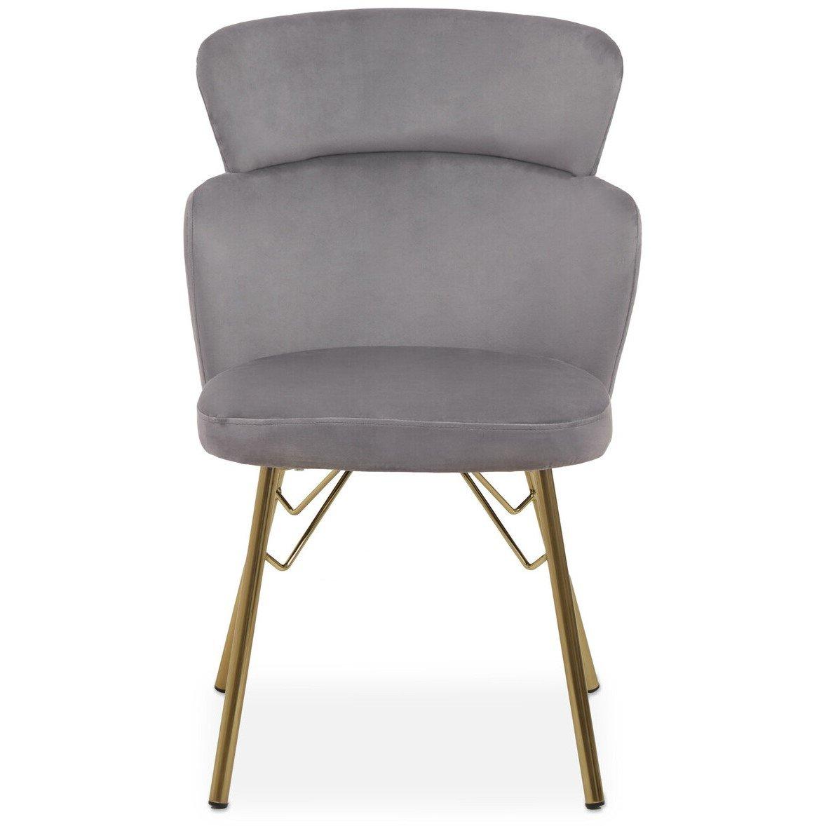 Grey - Interiors by Premier - Veneto Grey Velvet Chair - 2