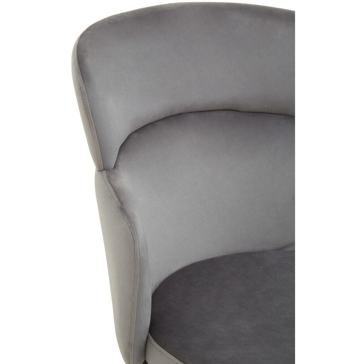 Grey - Interiors by Premier - Veneto Grey Velvet Chair - 3