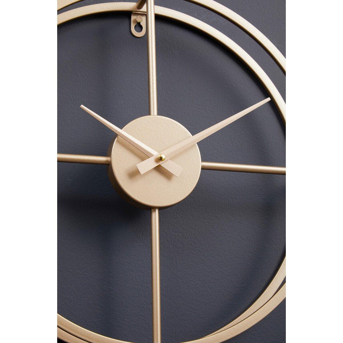 Gold - Premier Housewares - Kent 40cm Dia Small Gold Finish Wall Clock - 2