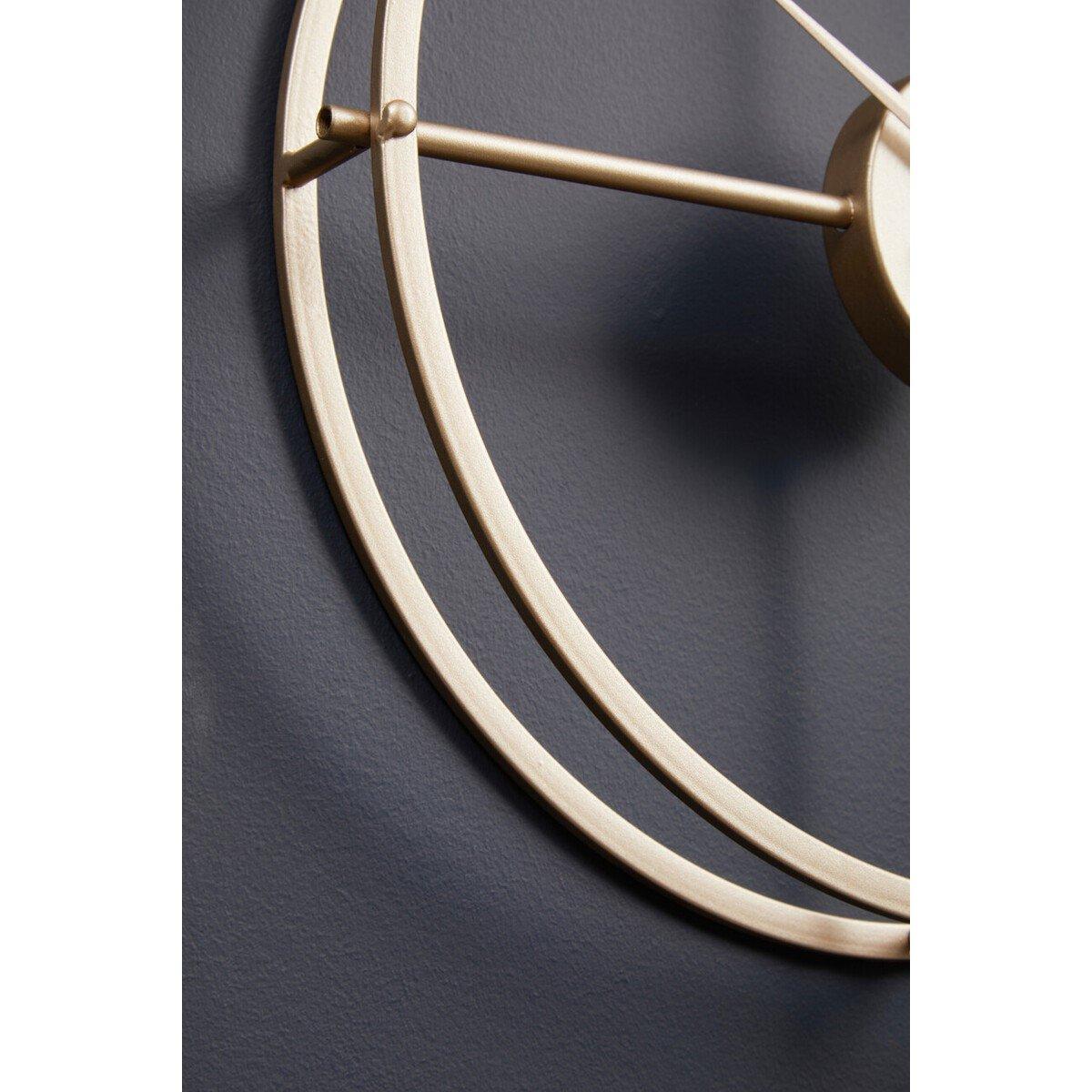 Gold - Premier Housewares - Kent 40cm Dia Small Gold Finish Wall Clock - 3