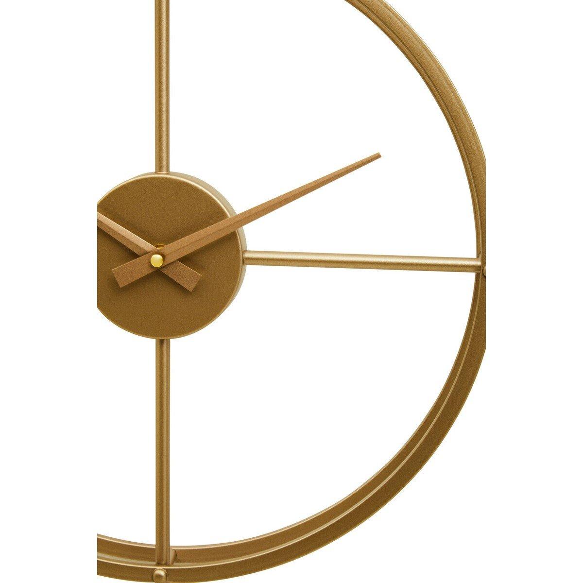 Gold - Premier Housewares - Kent 40cm Dia Small Gold Finish Wall Clock - 6