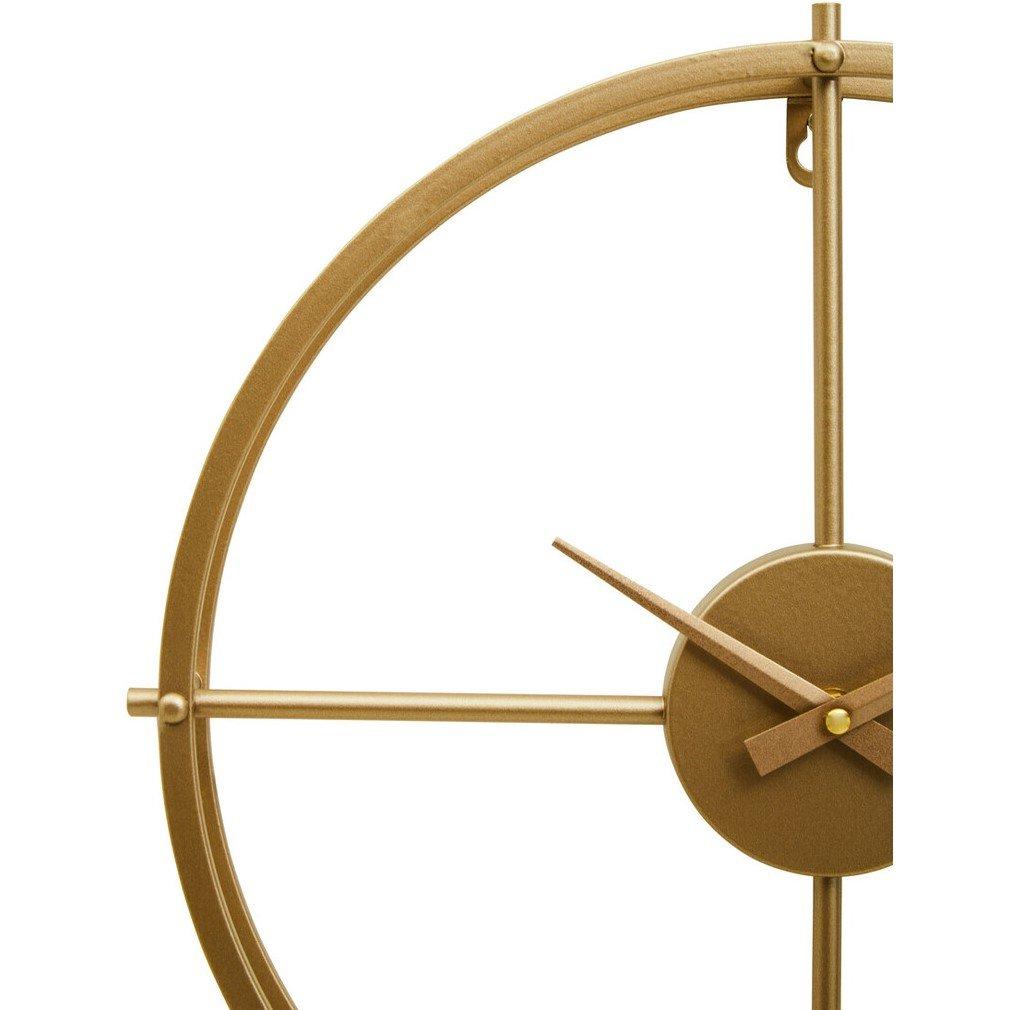 Gold - Premier Housewares - Kent 40cm Dia Small Gold Finish Wall Clock - 7