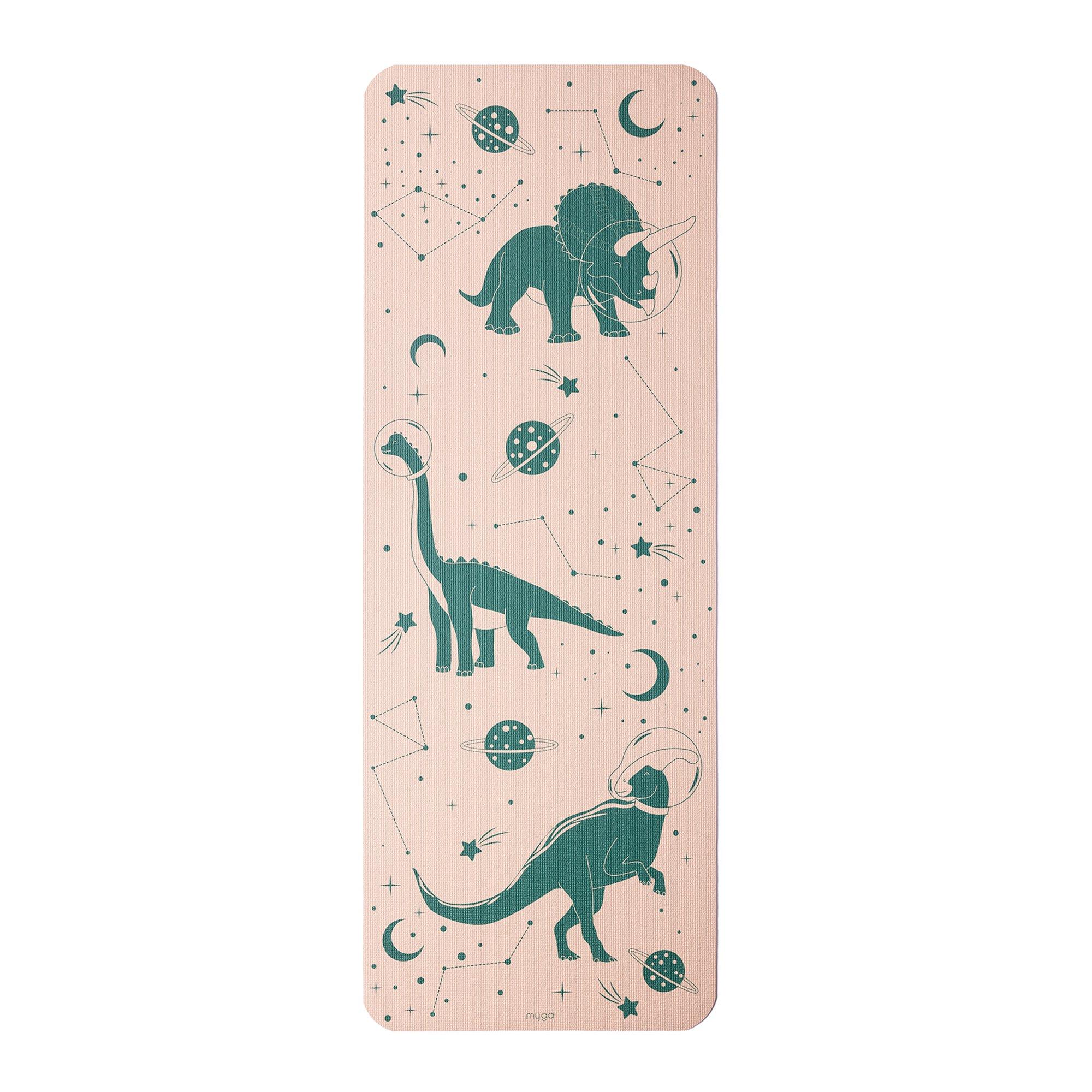 ¿Space Dinosaur - Myga - Myga Silk Print Kids Yoga Mat - 4