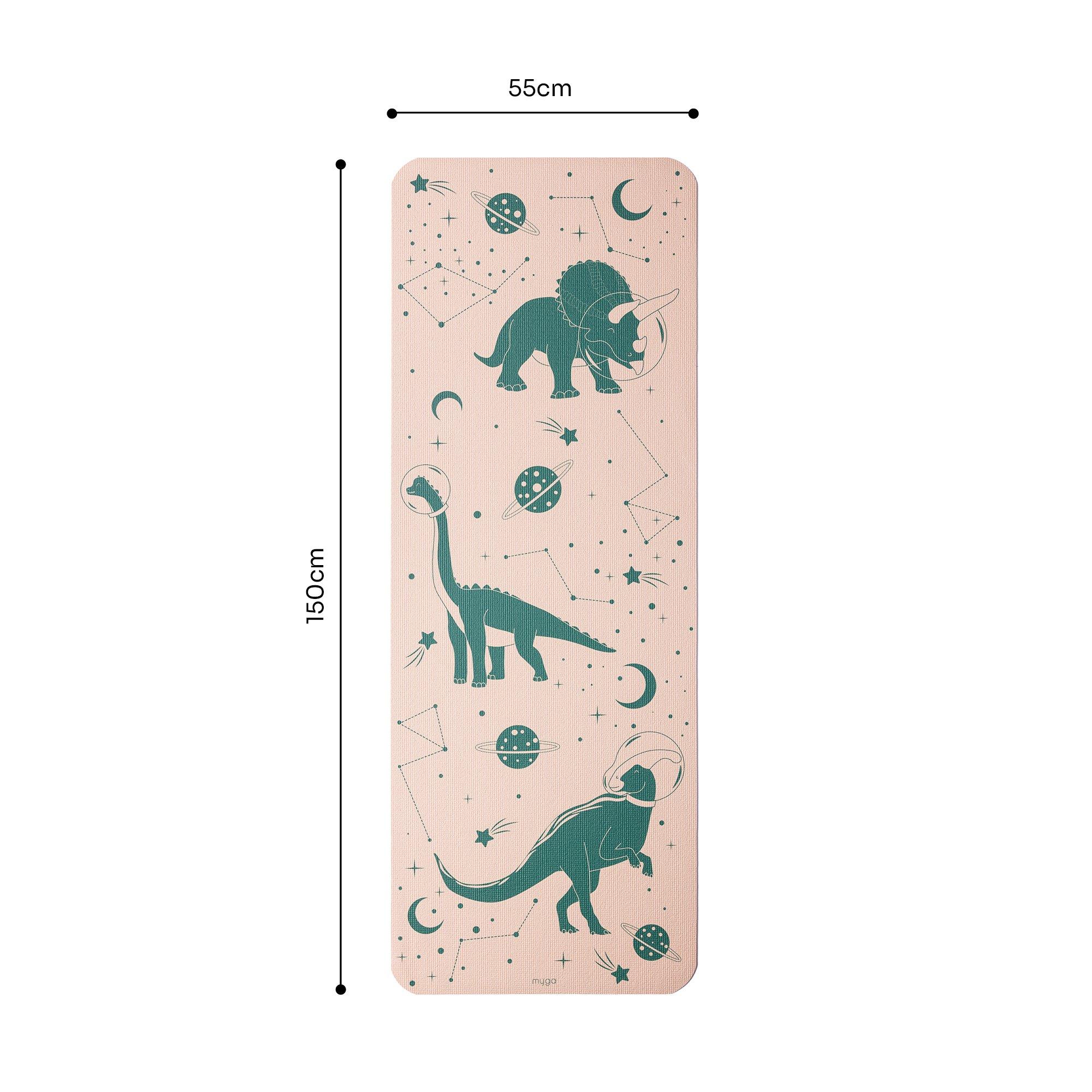 ¿Space Dinosaur - Myga - Myga Silk Print Kids Yoga Mat - 5