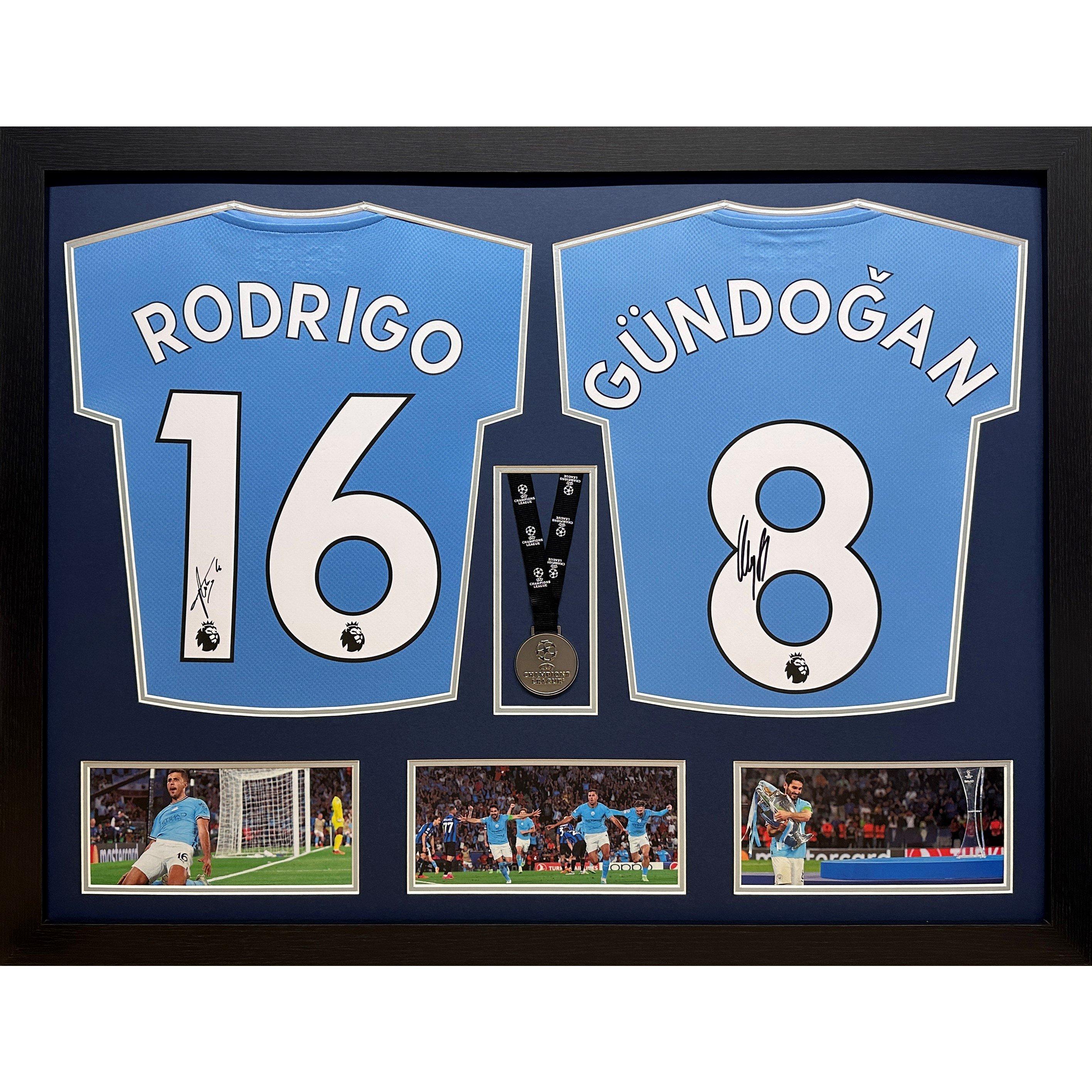Blue - AllStarSignings Ltd - Rodri & Gundogan 2 signed & framed Manchester City - 1