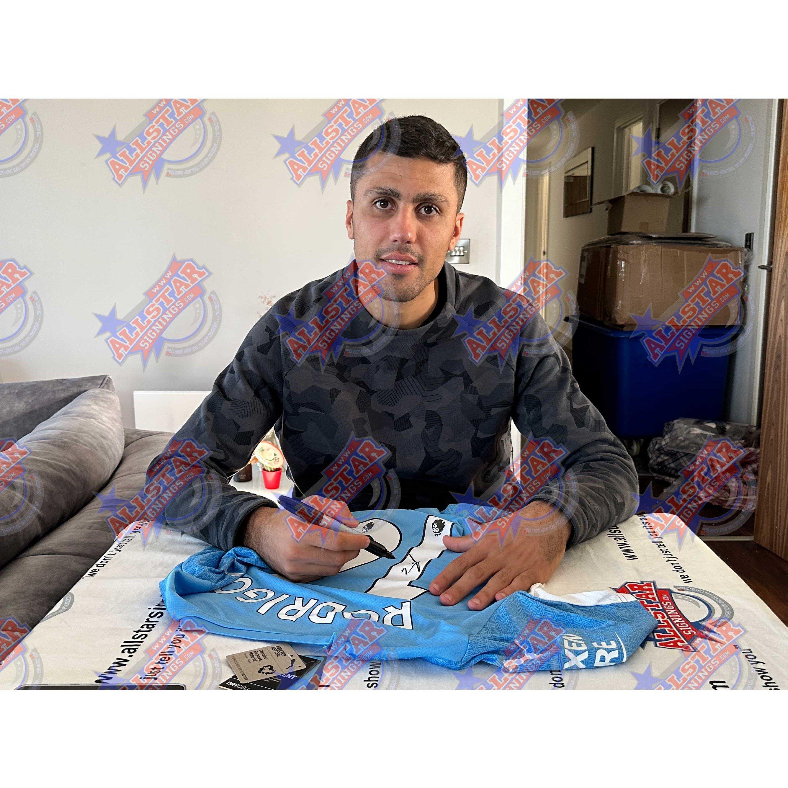 Blue - AllStarSignings Ltd - Rodri & Gundogan 2 signed & framed Manchester City - 2