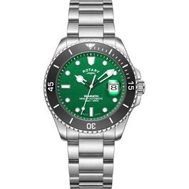 Rotary Mens Rotary Green and Silver Seamatic GB05430/78