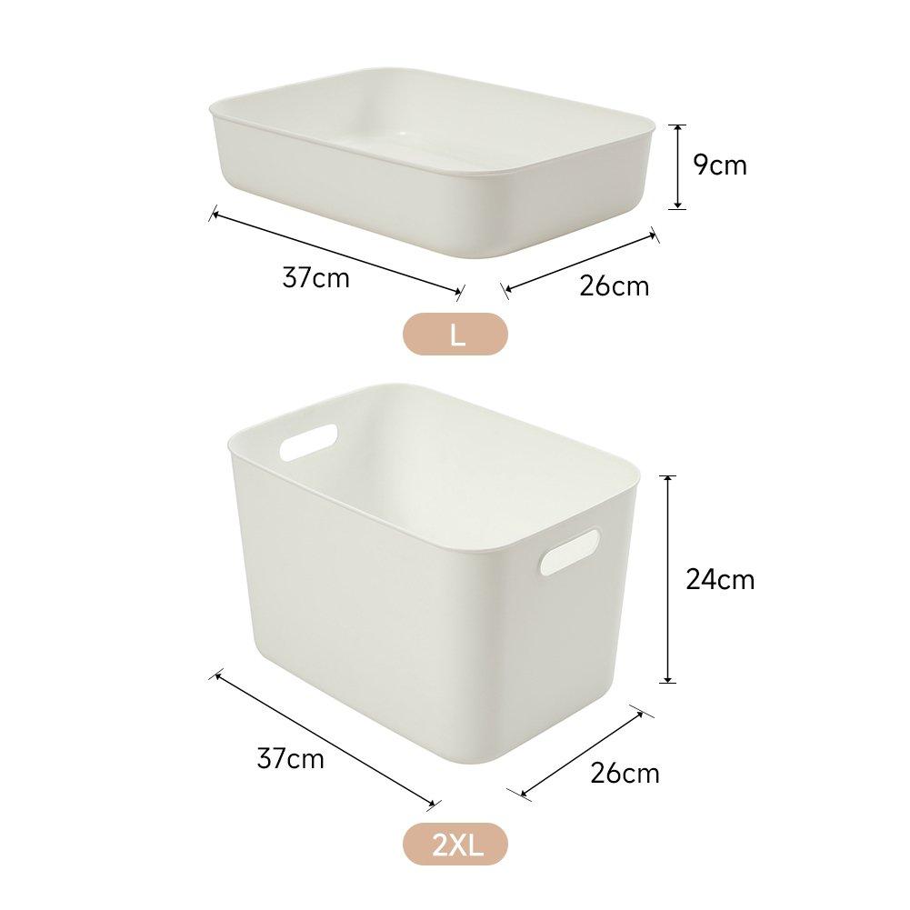 White2 - LIFE IDEAS - Multi-Size Plastic Storage Boxes - 4