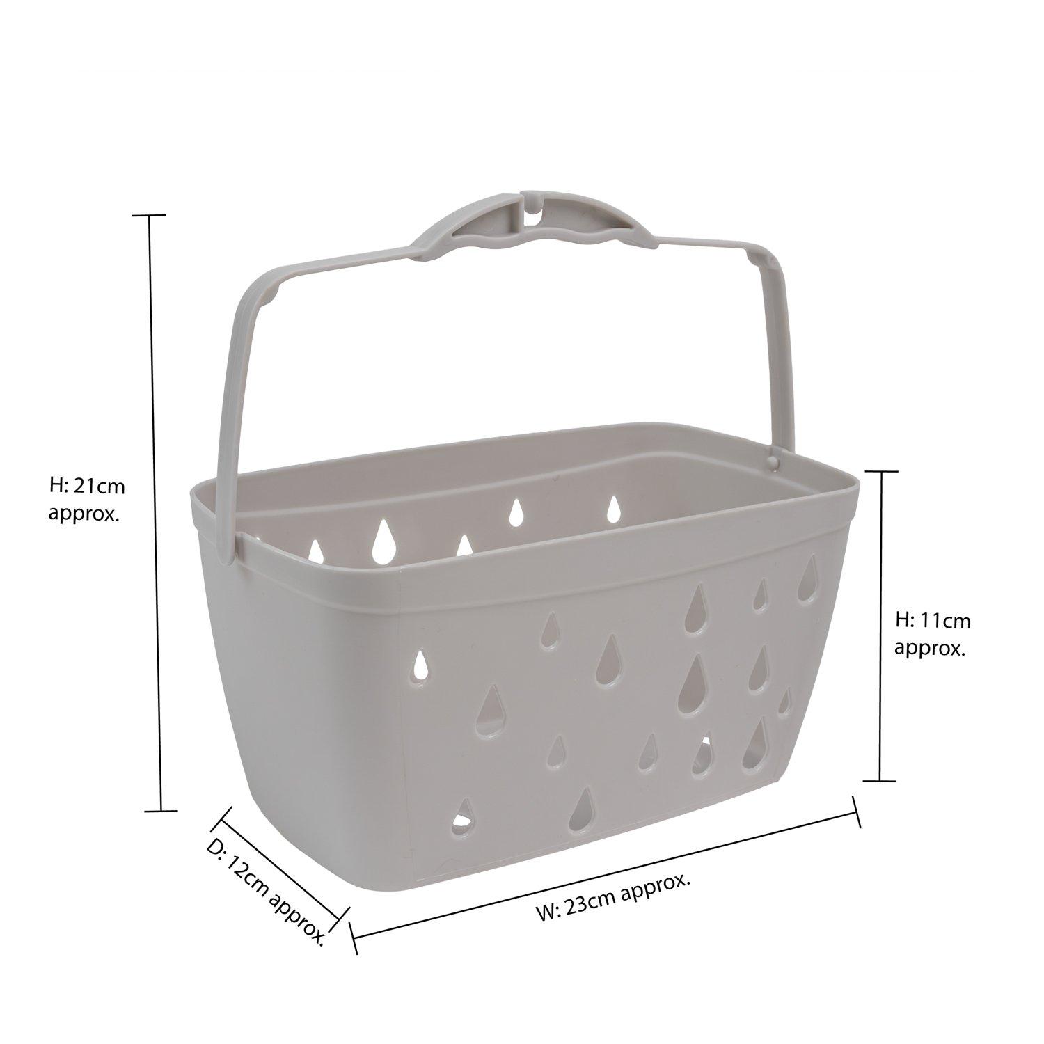 Multi - JVL - JVL Grey Peg Basket with 48 Prism Soft Touch Clip - 11