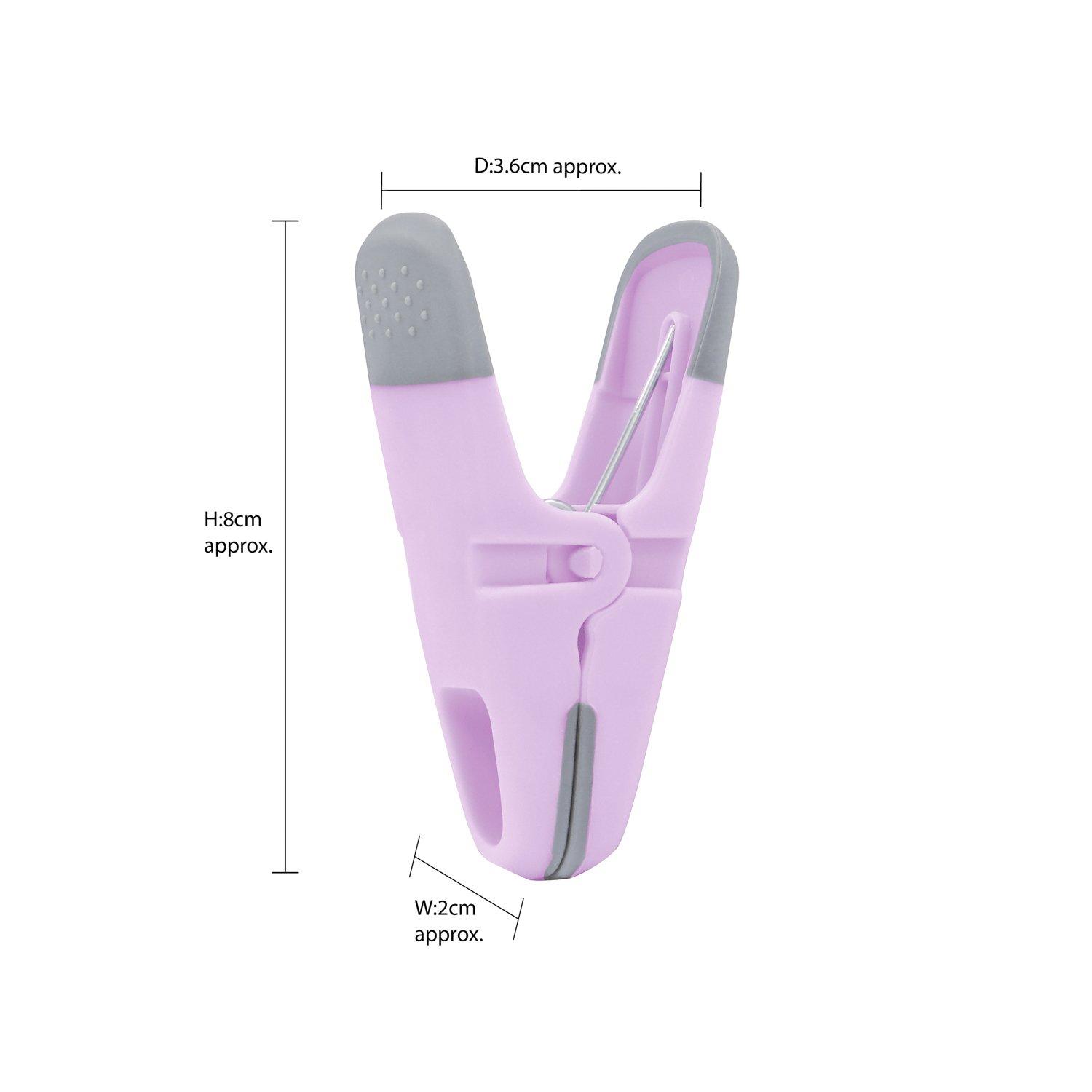 Multi - JVL - JVL Grey Peg Basket with 48 Prism Soft Touch Clip - 7