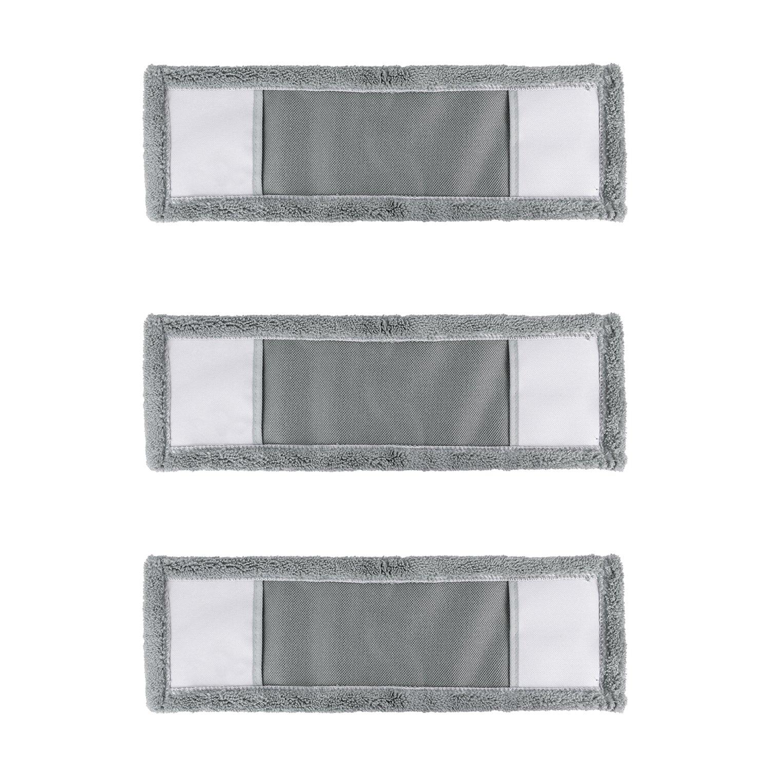 Grey - JVL - JVL Microfibre Mop Replacement Pads - Grey Pack 3 - 1