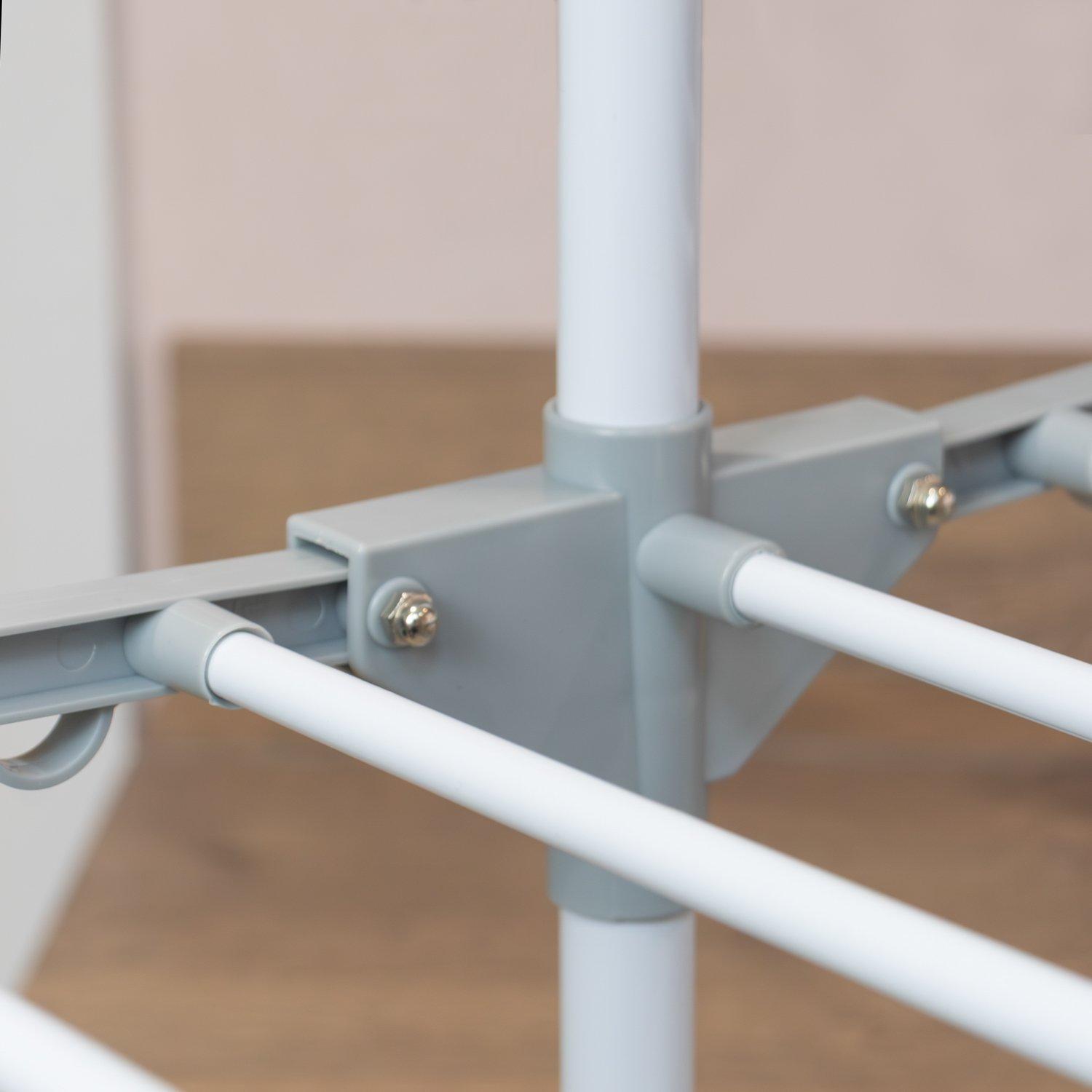 White - JVL - Foldable 3 Tier Drying Rack - 21M White - 4