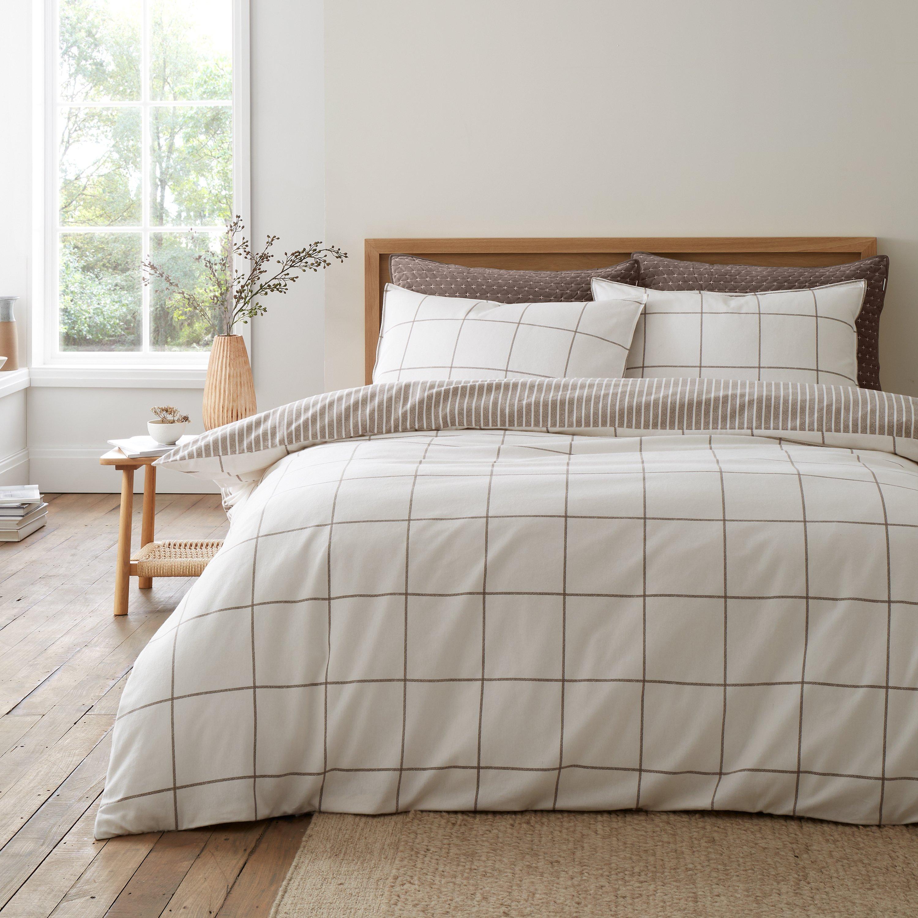 Brushed Regal Check Cotton Duvet Cover Set