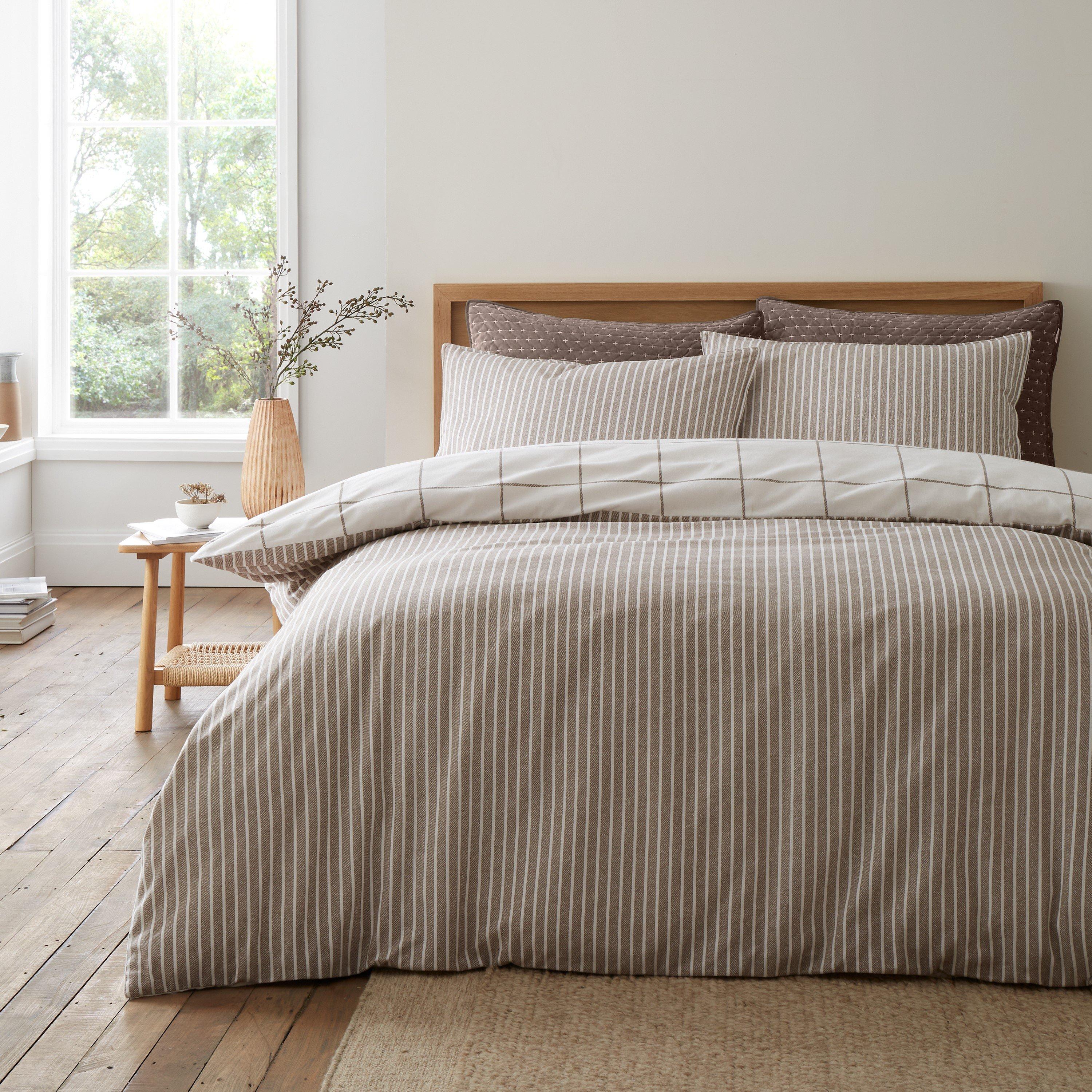 Mole - Bianca - Brushed Regal Check Cotton Duvet Cover Set - 2