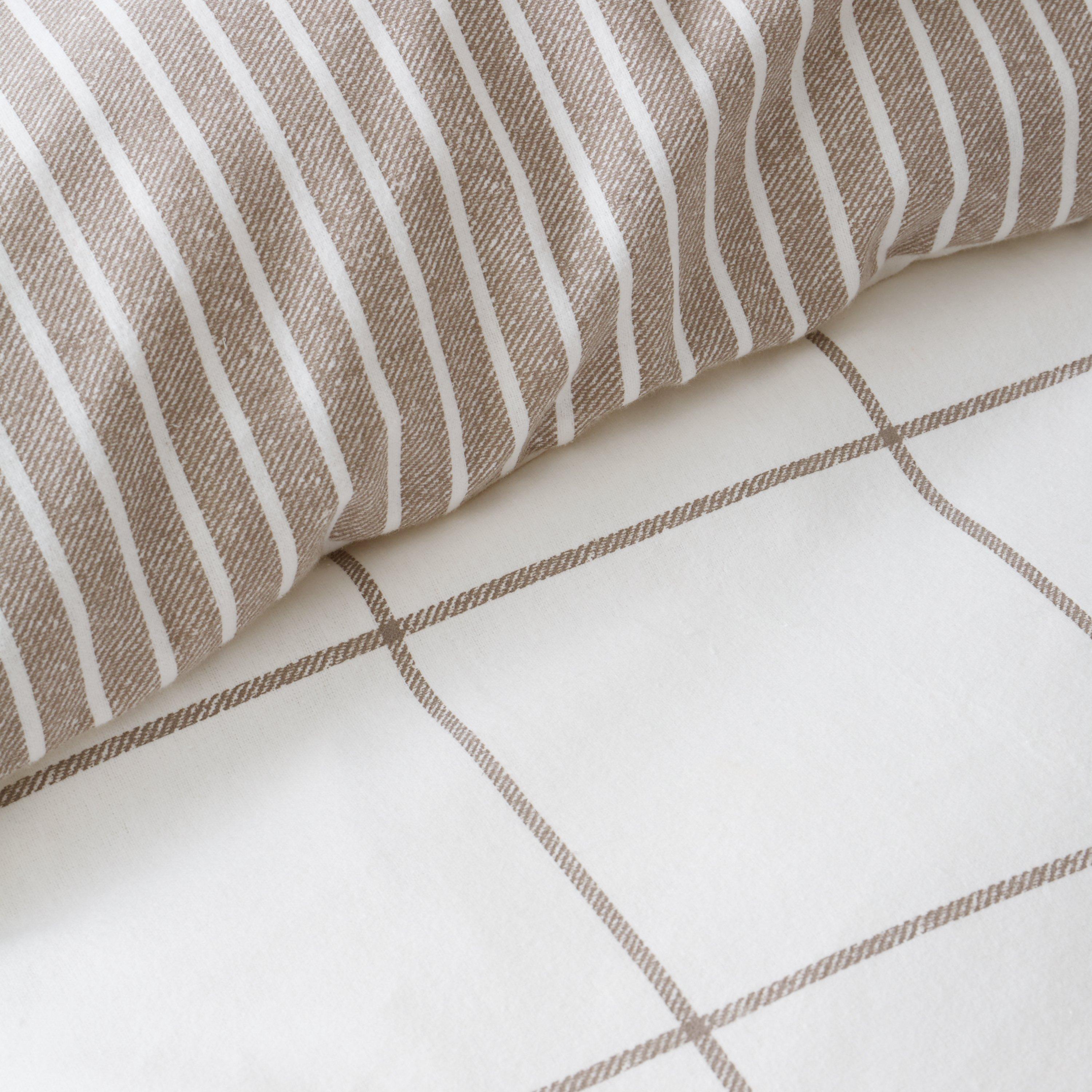 Mole - Bianca - Brushed Regal Check Cotton Duvet Cover Set - 5