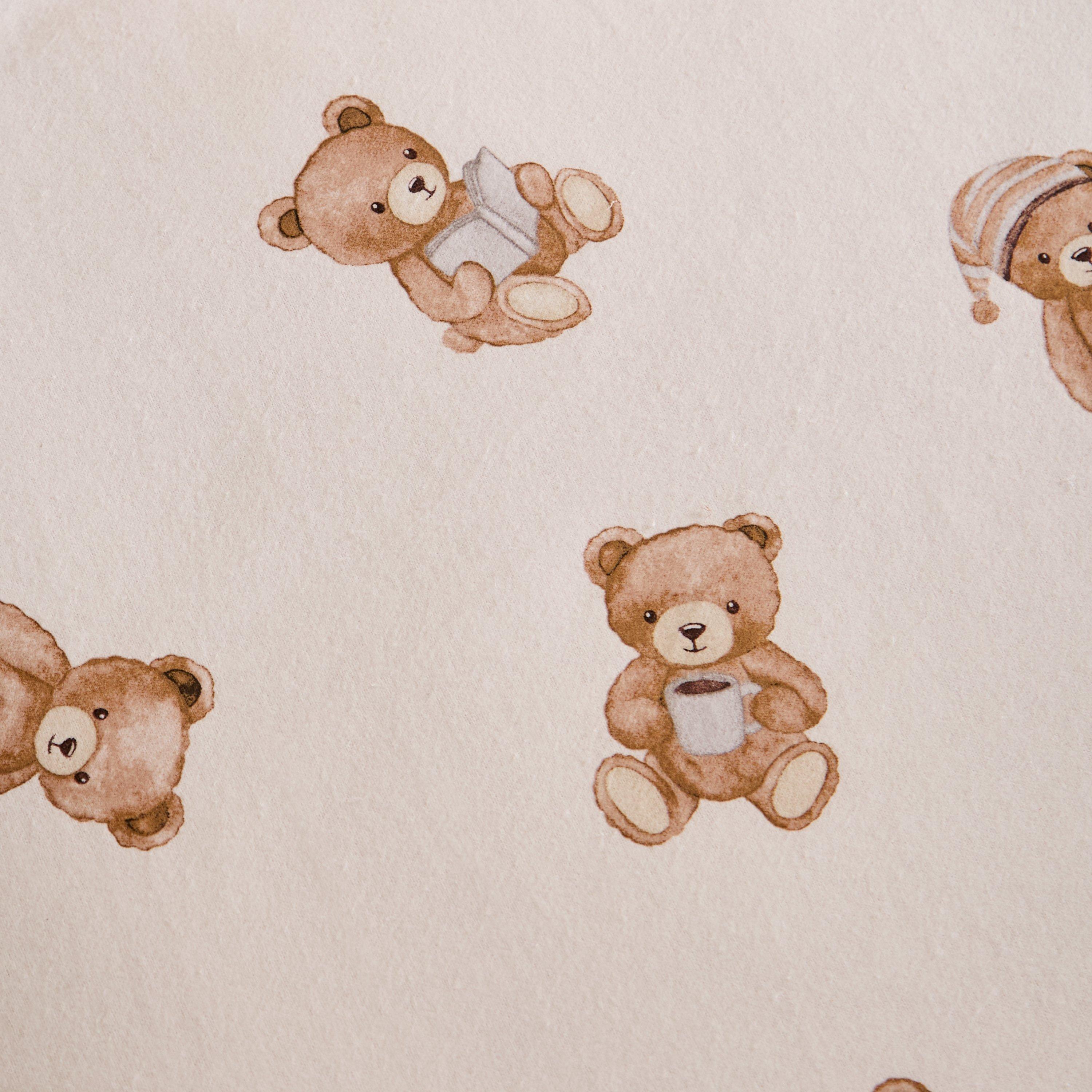 Cream - Catherine Lansfield - Brushed Teddy Bear Cotton Fitted Sheet - 2