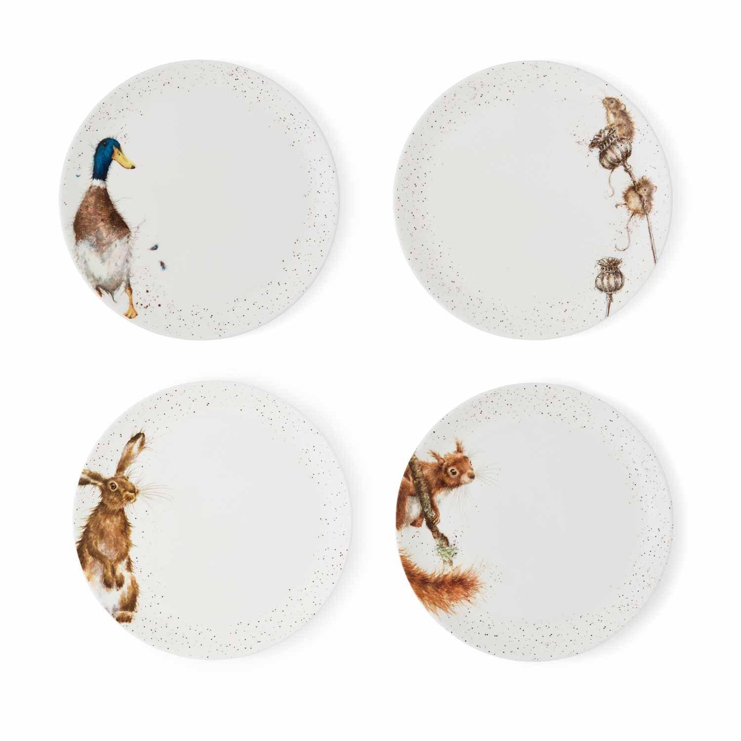 Royal Worcester Wrendale  Wrendale Designs Set Of 4 Dinner Plates - White