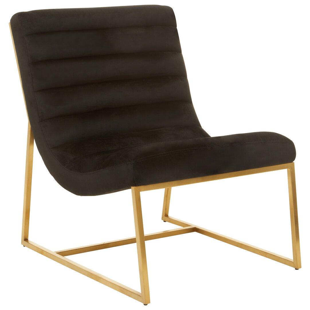 Black - Fifty Five South - Vogue Black and Gold Lounge Chair - 1
