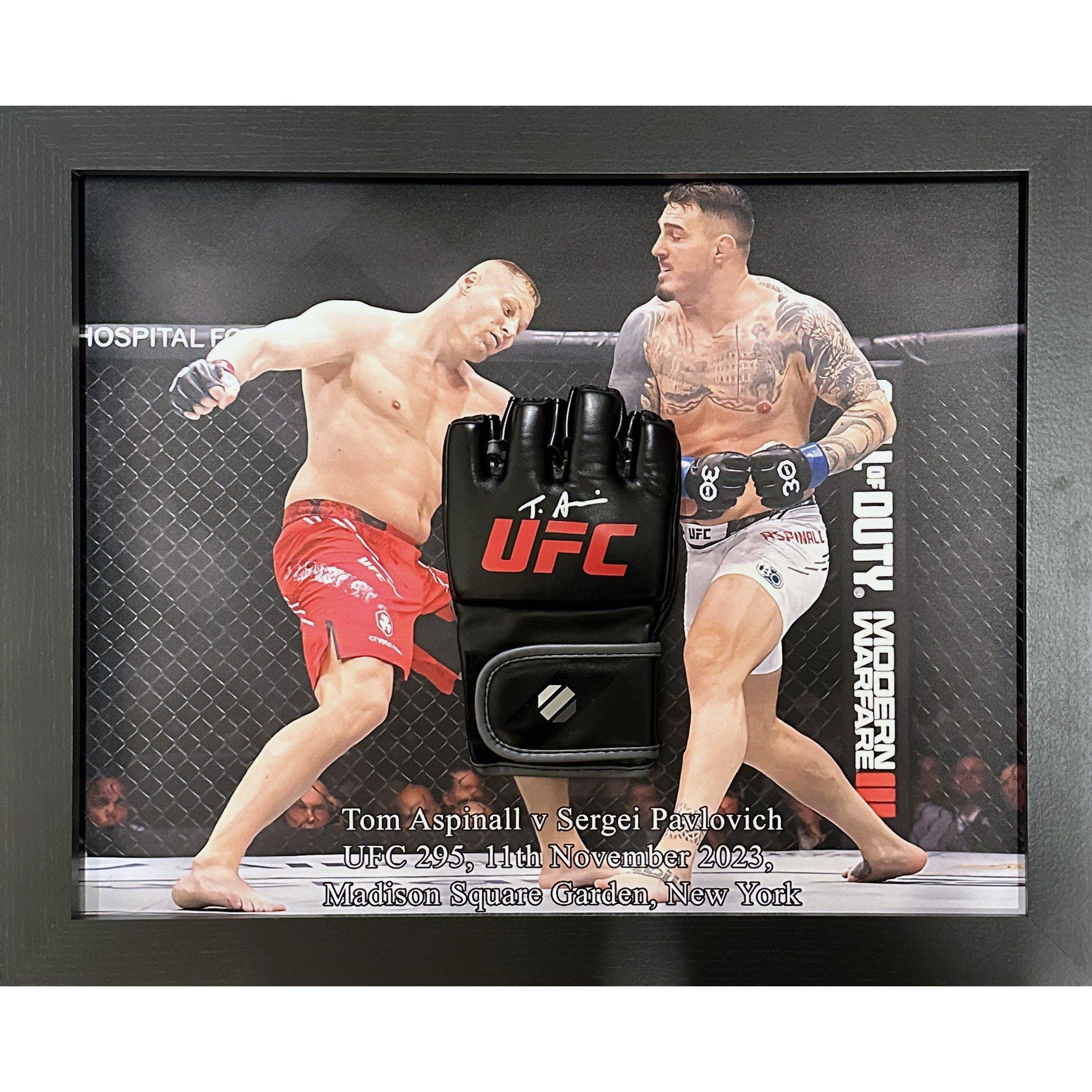 Black - AllStarSignings Ltd - Tom Aspinall signed & framed UFC glove - 1