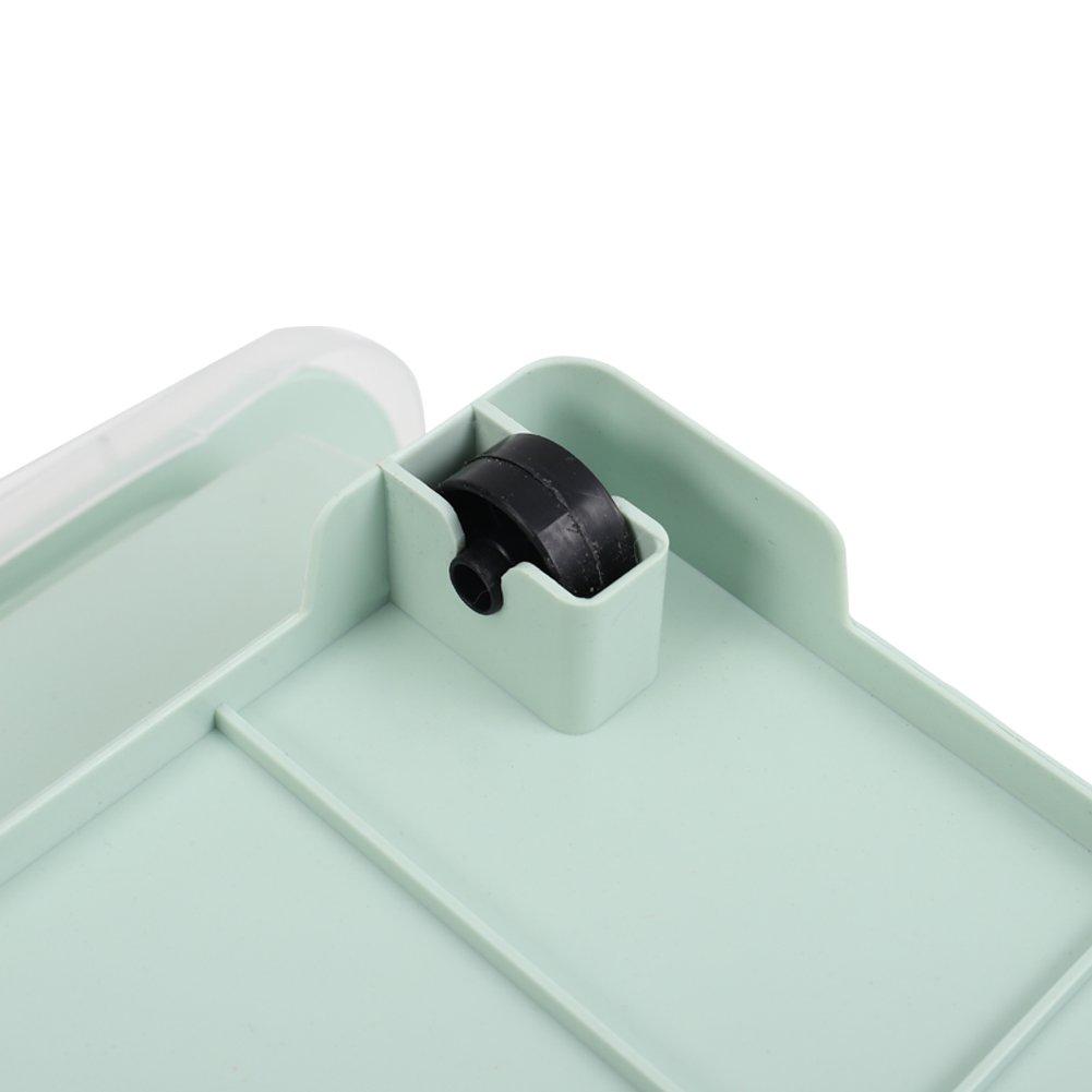 Green - LIFE IDEAS - Stackable Plastic Storage Box with Lid and Wheels - 7