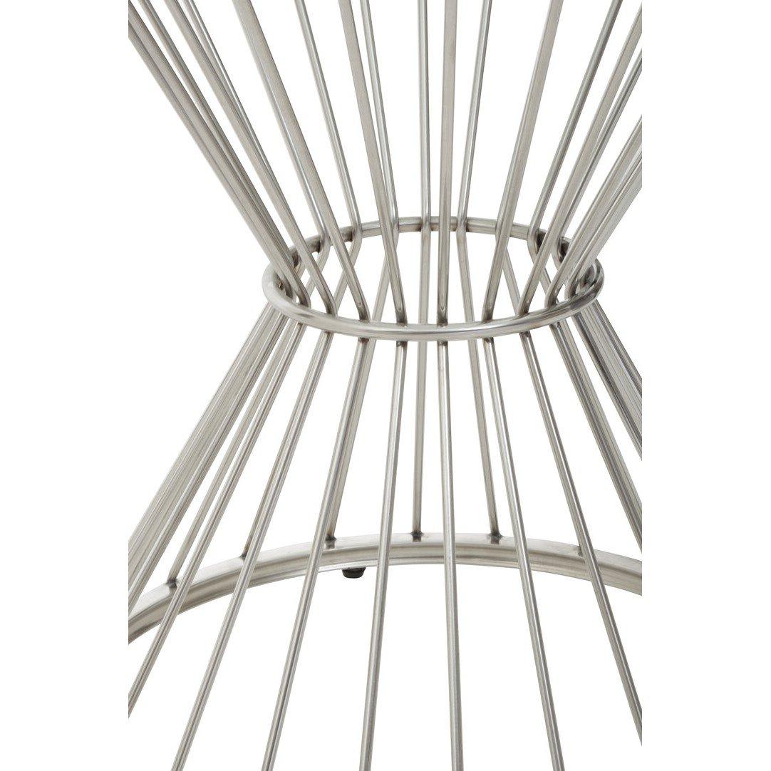 Silver - Fifty Five South - Anzio Hourglass Dining Table with Clear Glass and - 3