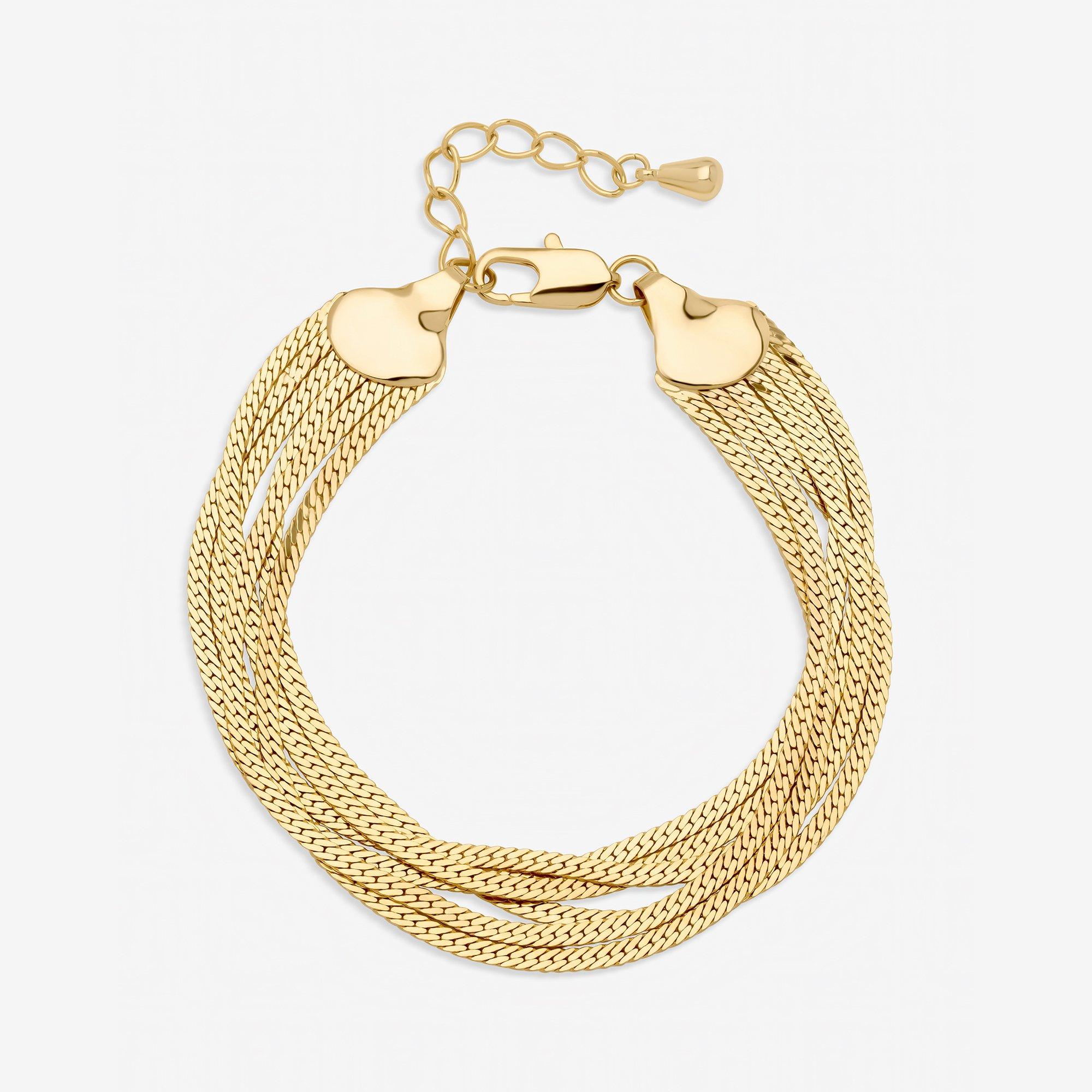 Gold - Inicio - Gold Plated Multi Layered Bracelet - Gift Pouch