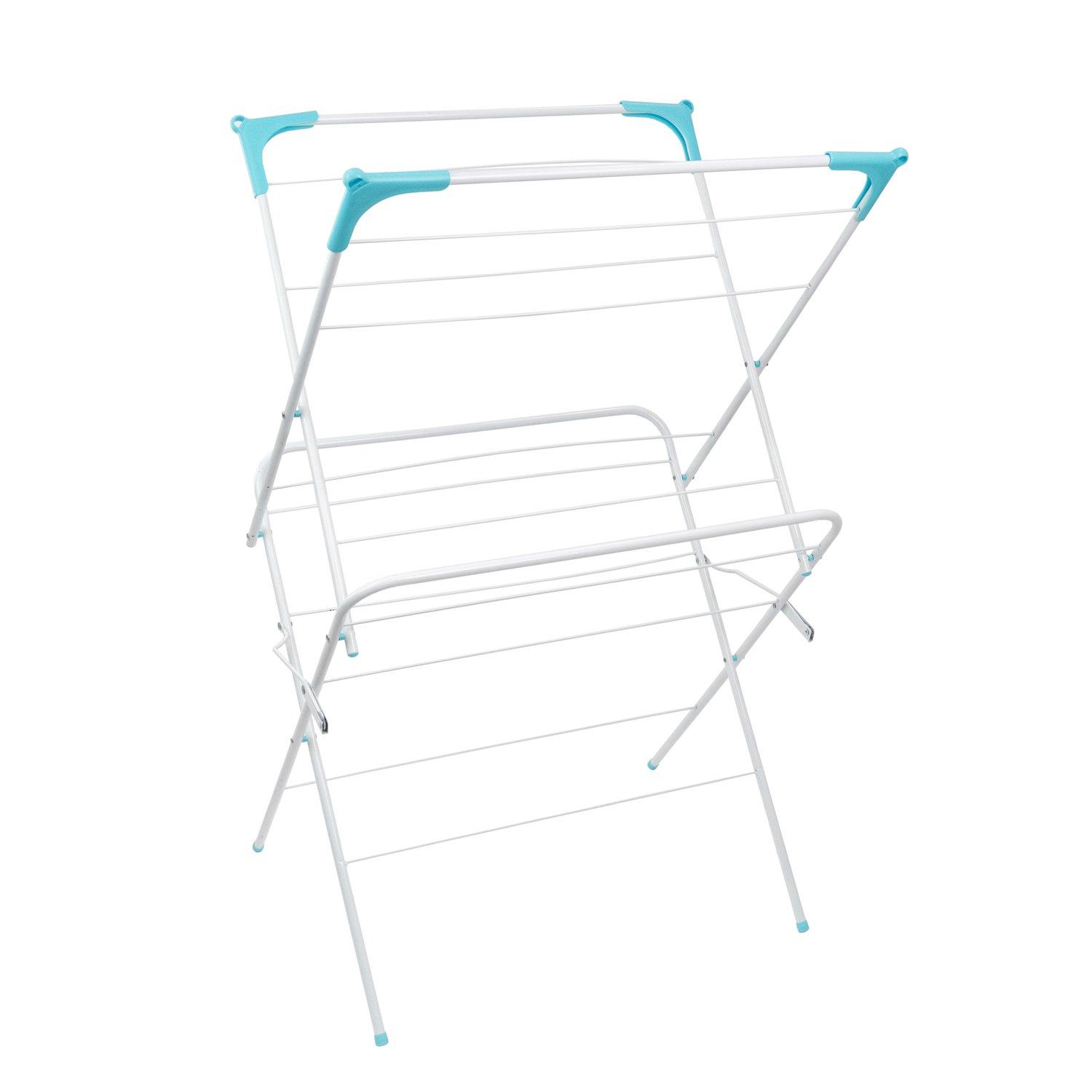 White - JVL - 2 Tier Clothes Drying Airer - 9M White - 1