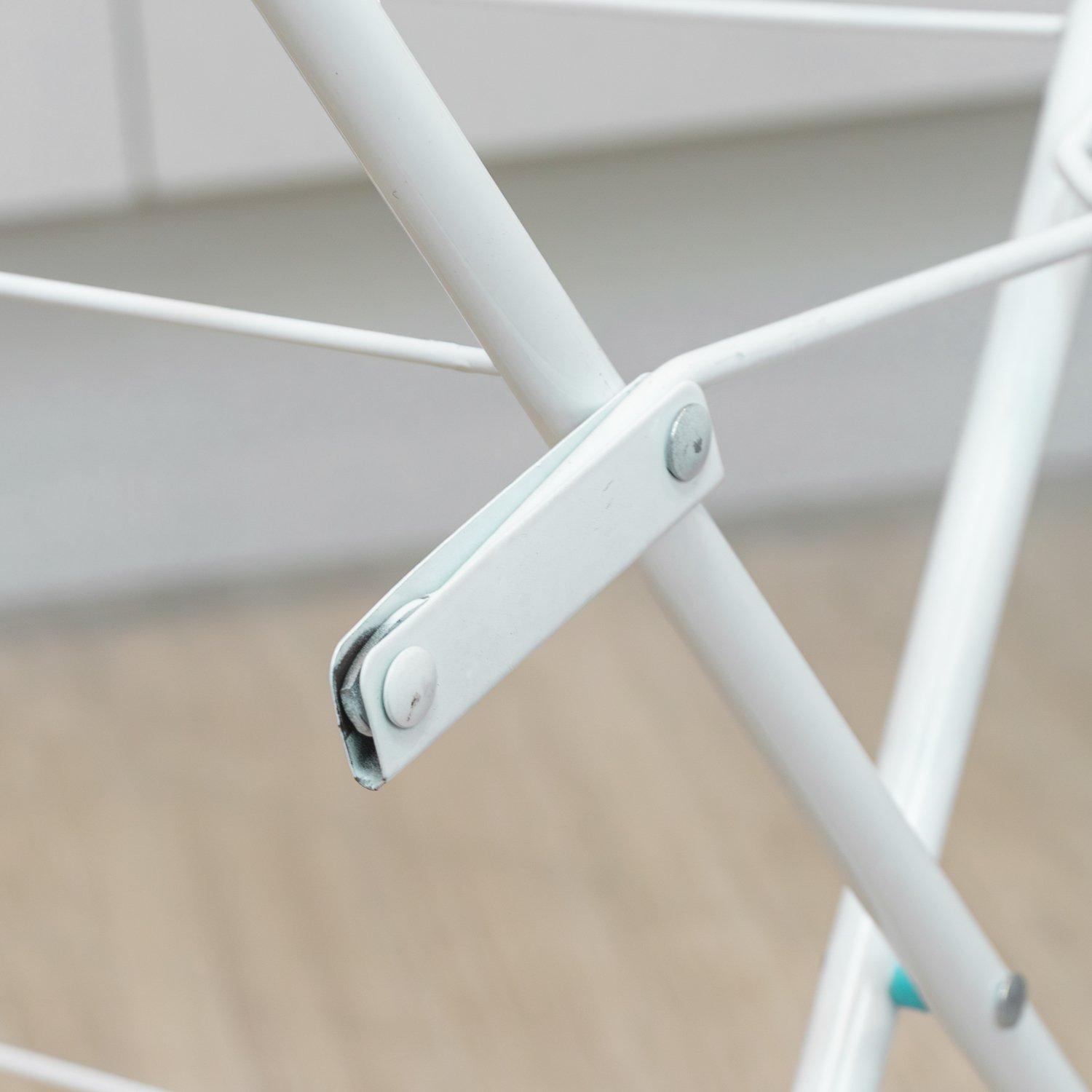 White - JVL - 2 Tier Clothes Drying Airer - 9M White - 5