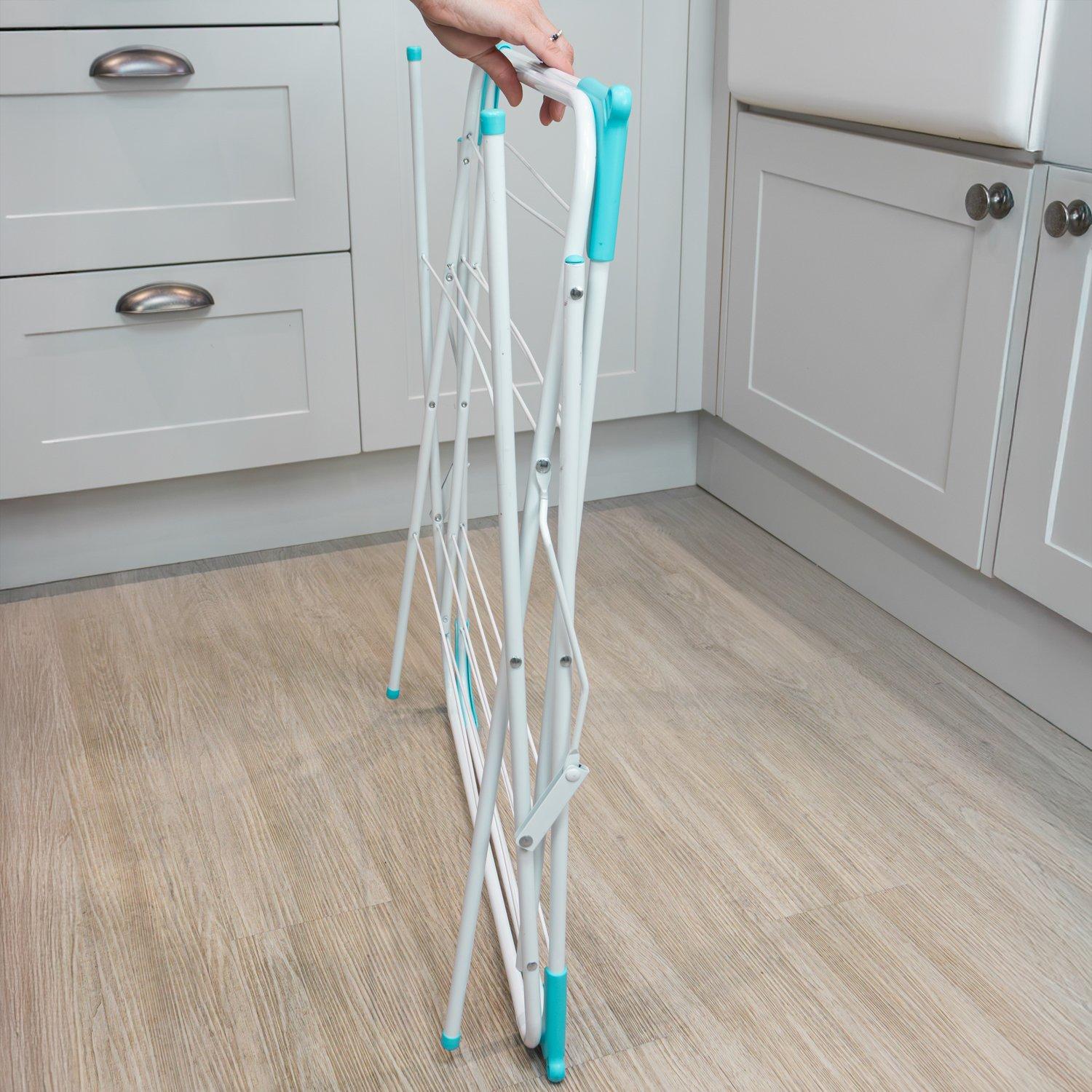 White - JVL - 2 Tier Clothes Drying Airer - 9M White - 7