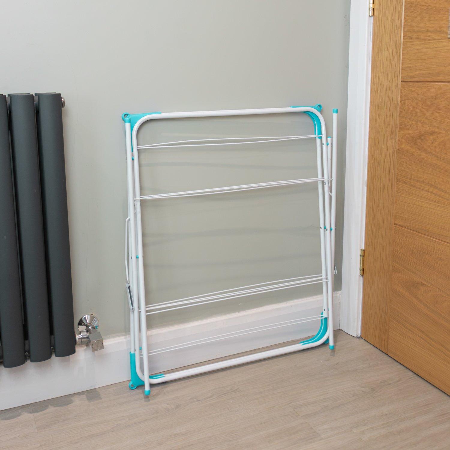 White - JVL - 2 Tier Clothes Drying Airer - 9M White - 8