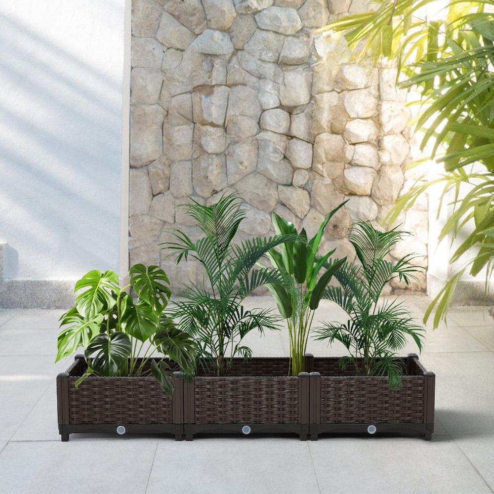 Brown - LIFE IDEAS - Outdoor Rectangular Planting Box - 2